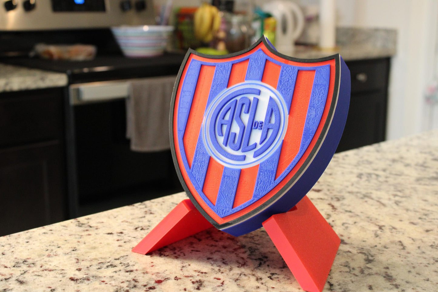 Escudo 3D de Los Cuervos de Boedo. Club San Lorenzo de Almagro. El Santo. Solo para fanáticos.
