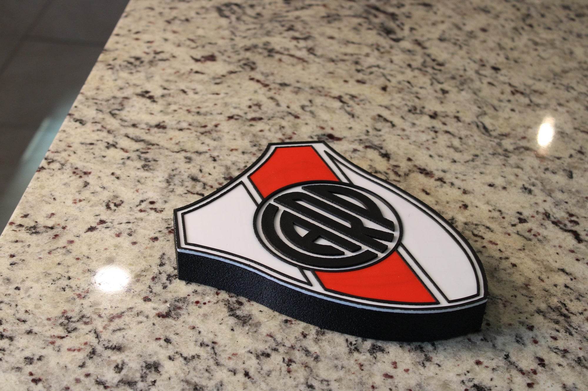 Club Atlético River Plate Football Plaque, Soccer Desk Décor and Coach Gift, 3D Printed Man Cave Décor, Coach Appreciation Tiki-Taka3D