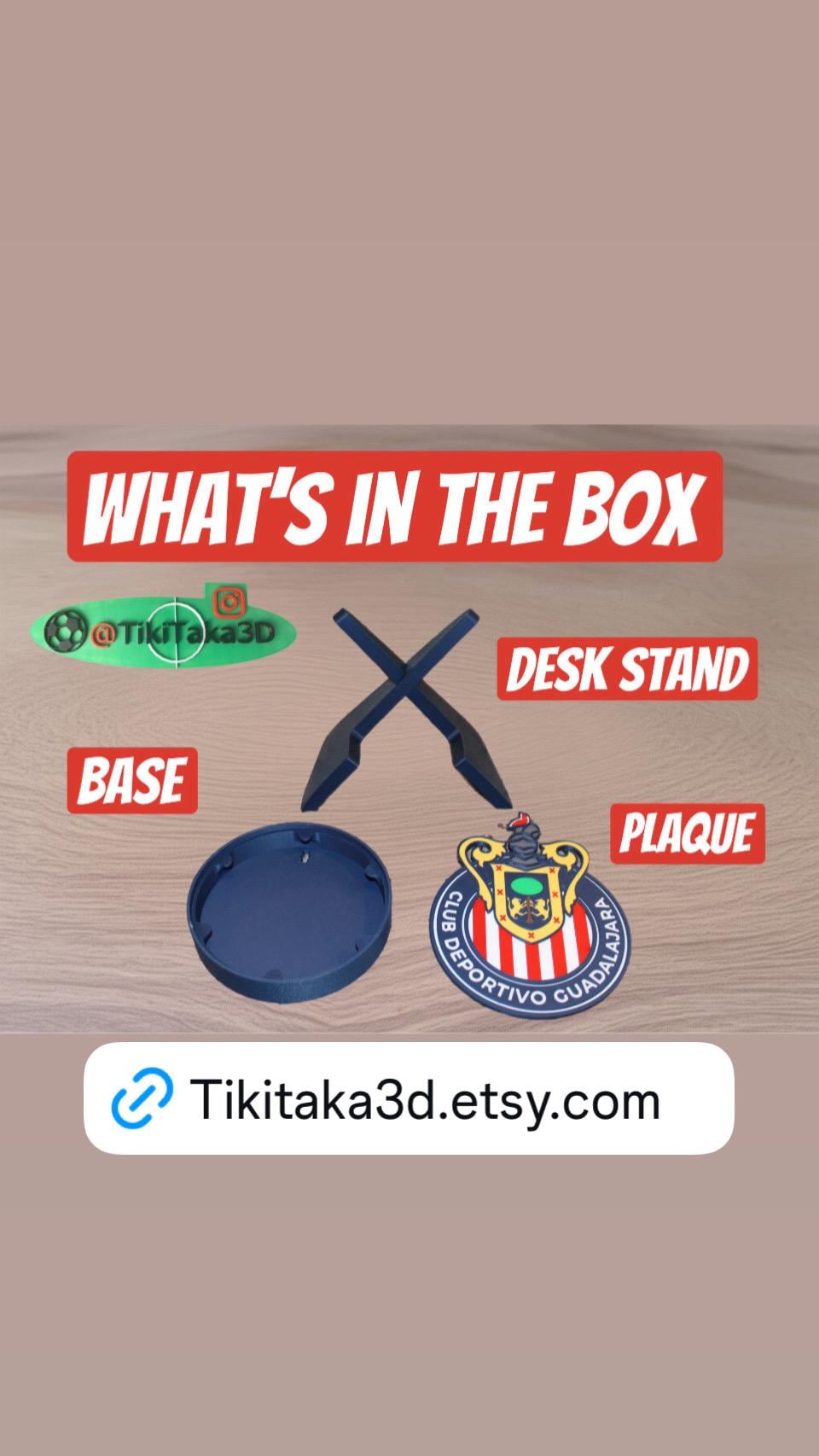 Club de Fútbol Guadalajara. Las Chivas. El Rebaño Sagrado.Mejor regalo para un Celeste. Soccer Regalo para papá/hermano/primo/etc.3D Printed