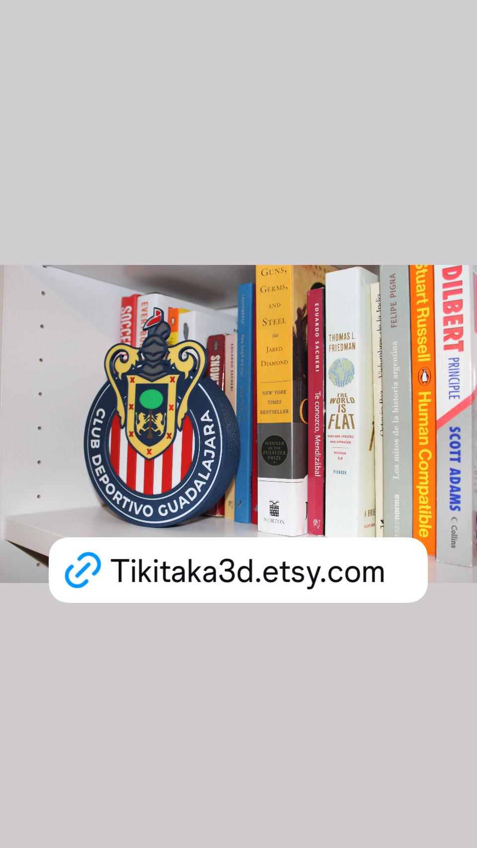 Club de Fútbol Guadalajara. Las Chivas. El Rebaño Sagrado.Mejor regalo para un Celeste. Soccer Regalo para papá/hermano/primo/etc.3D Printed