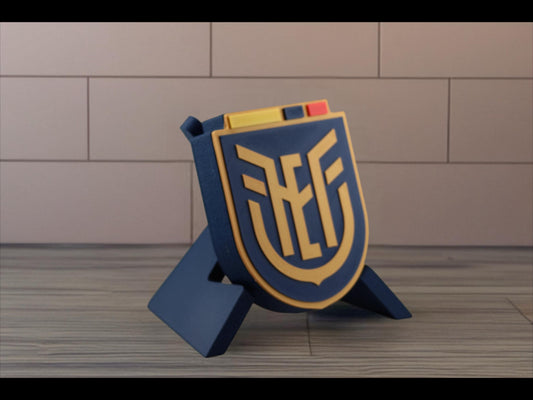 Ecuador Soccer 3D printed collectible gift featuring La Tri emblem, vibrant colors, handcrafted and unique pieces.