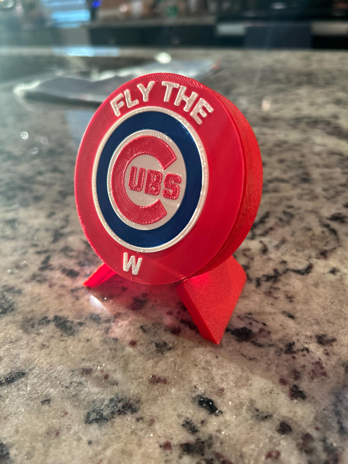 Chicago Cubs Fly the W 3D Printed Desk Display Stash Box | MLB Baseball Fan Decor