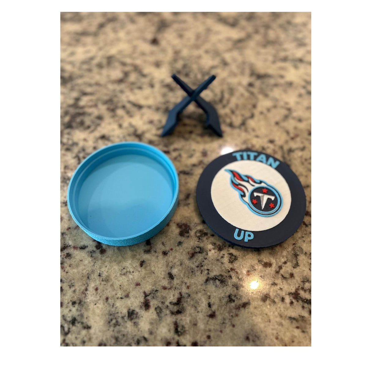Tennessee Titans 3D Printed Desk Display | Stash Box, NFL Fan Decor