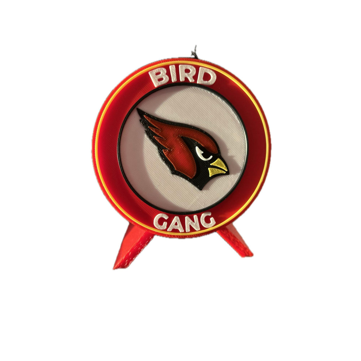 Arizona Cardinals 3D printed round display medallion with stand and hidden stash boxBird Gang NFL football fan gift, made in USA
