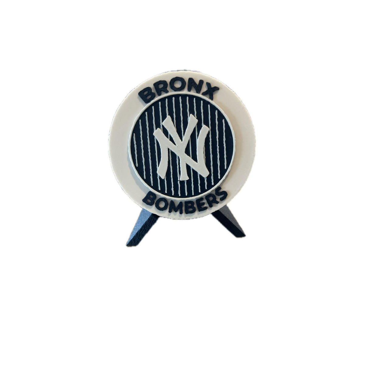 New York Yankees 3D printed round display medallion with stand and hidden stash boxBronx Bombers MLB baseball fan gift, made in USA