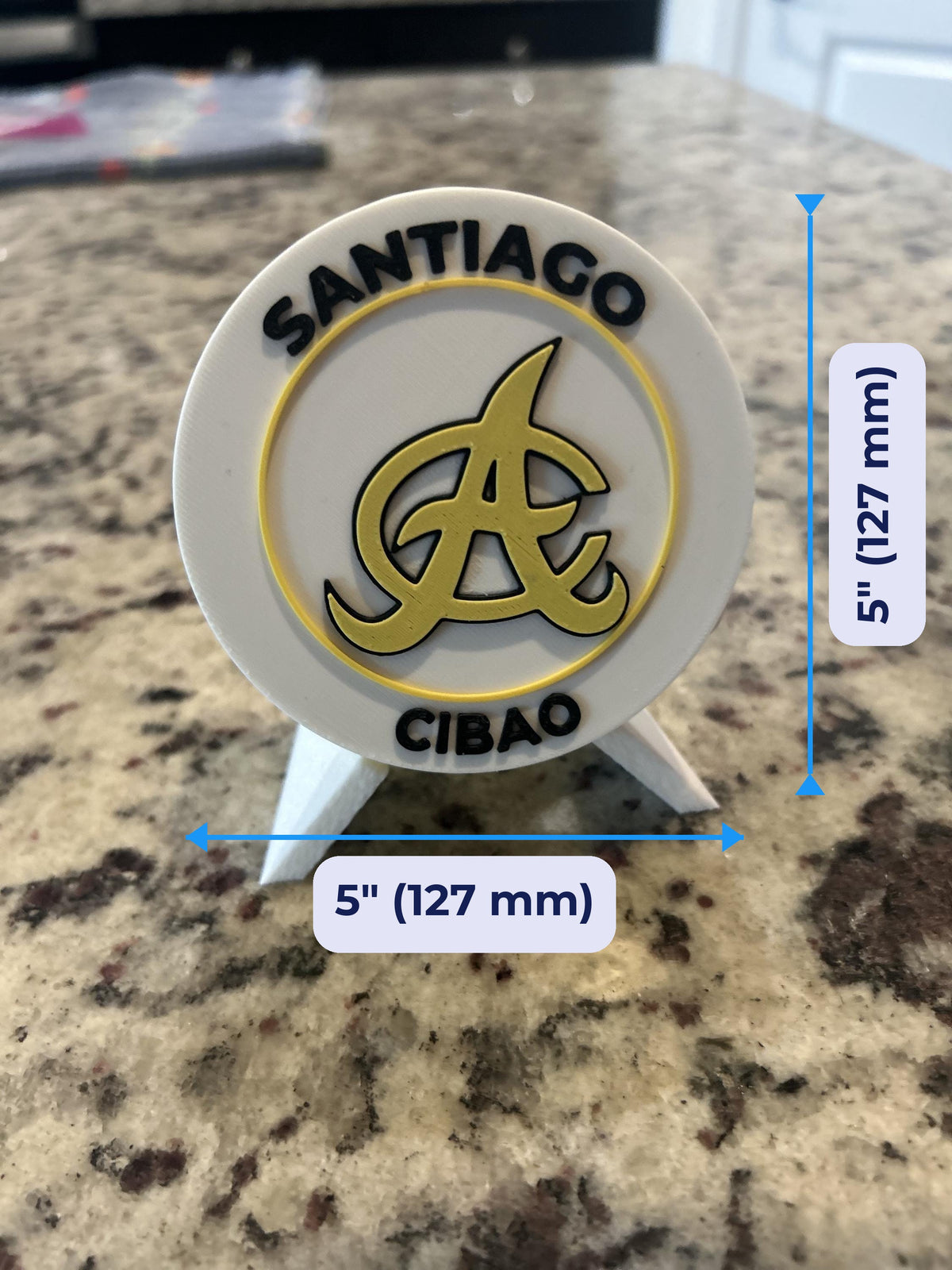 3D printed roundel display 5 inch (127 mm) size, fan gift, made in USA