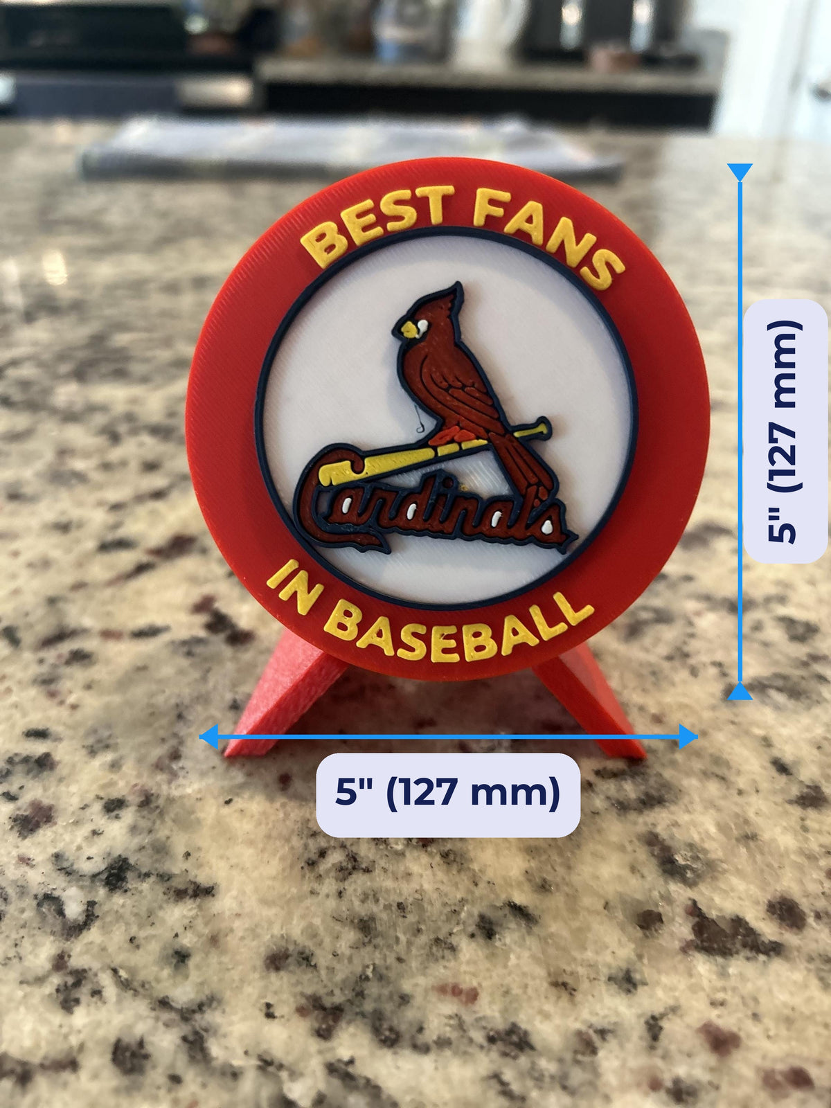 3D printed roundel display 5 inch (127 mm) size, fan gift, made in USA