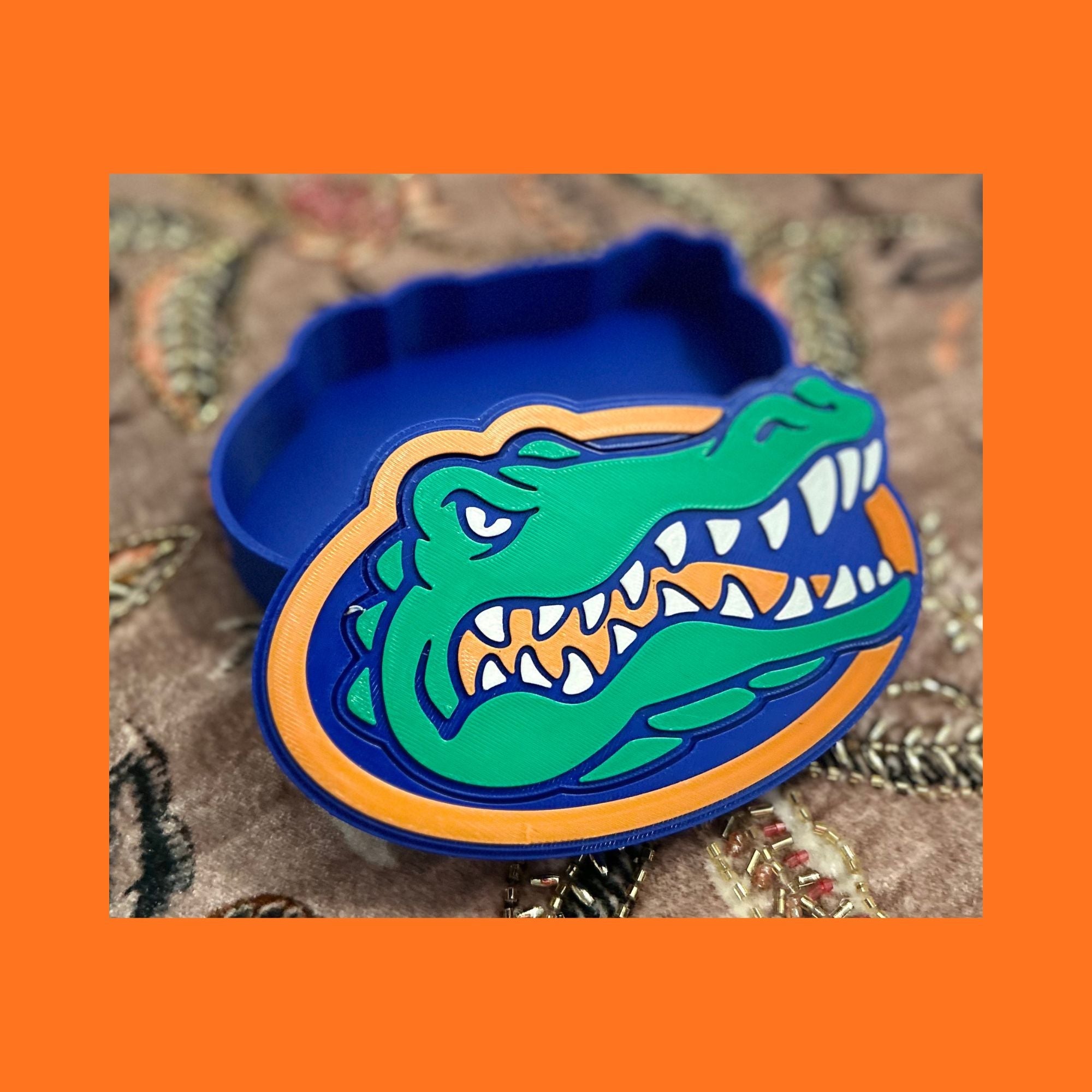 Florida Gators 3D Printed Storage Box | UF Gift | Graduation Gift | Desk Organizer | Go Gators College Gift Tiki-Taka3D