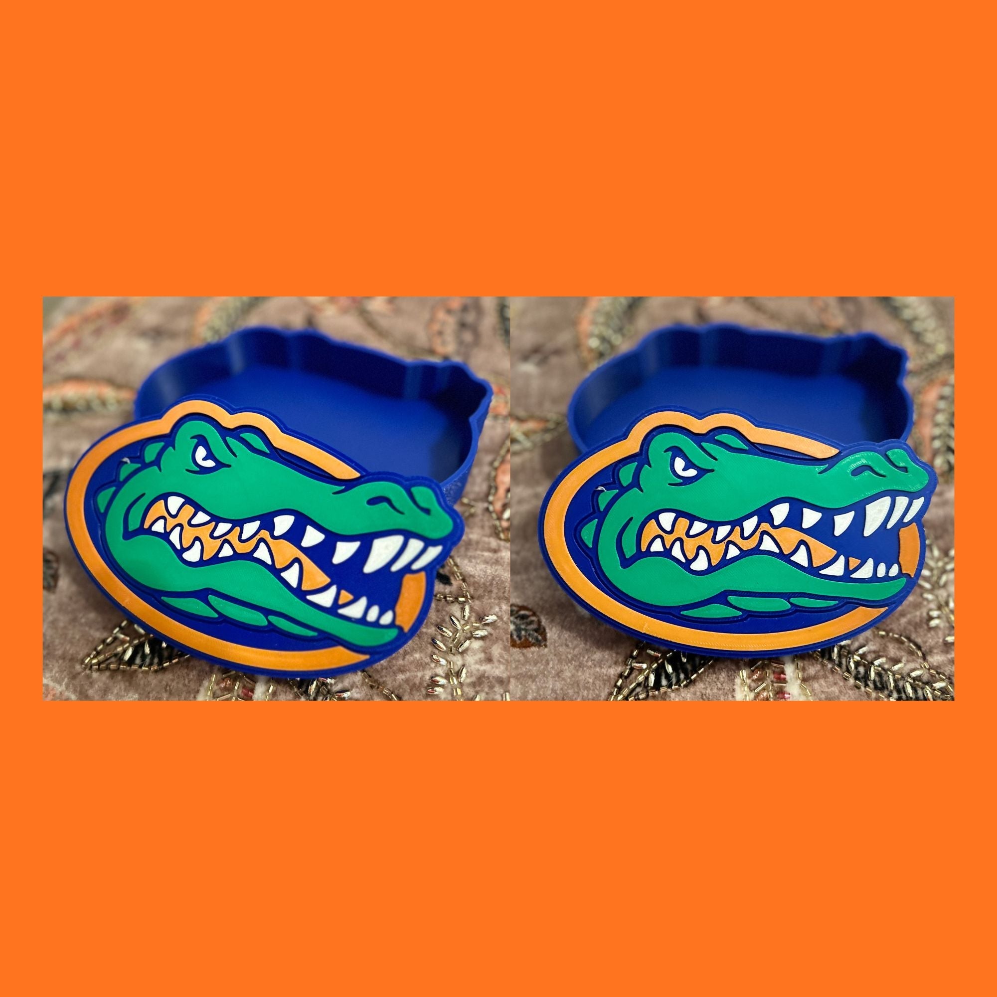 Florida Gators 3D Printed Storage Box | UF Gift | Graduation Gift | Desk Organizer | Go Gators College Gift Tiki-Taka3D