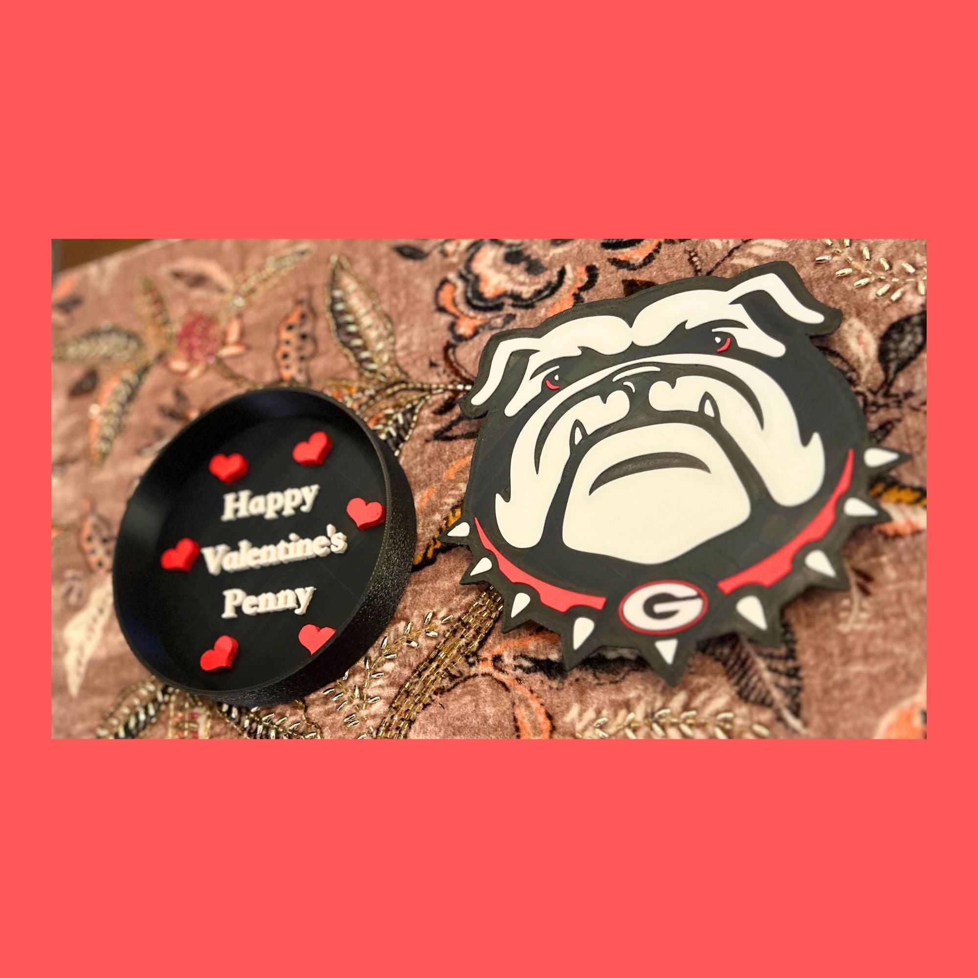 Georgia Bulldogs 3D Printed Storage Box | UGA Gift | Graduation Gift | Desk Organizer | Personalized College Gift Tiki-Taka3D