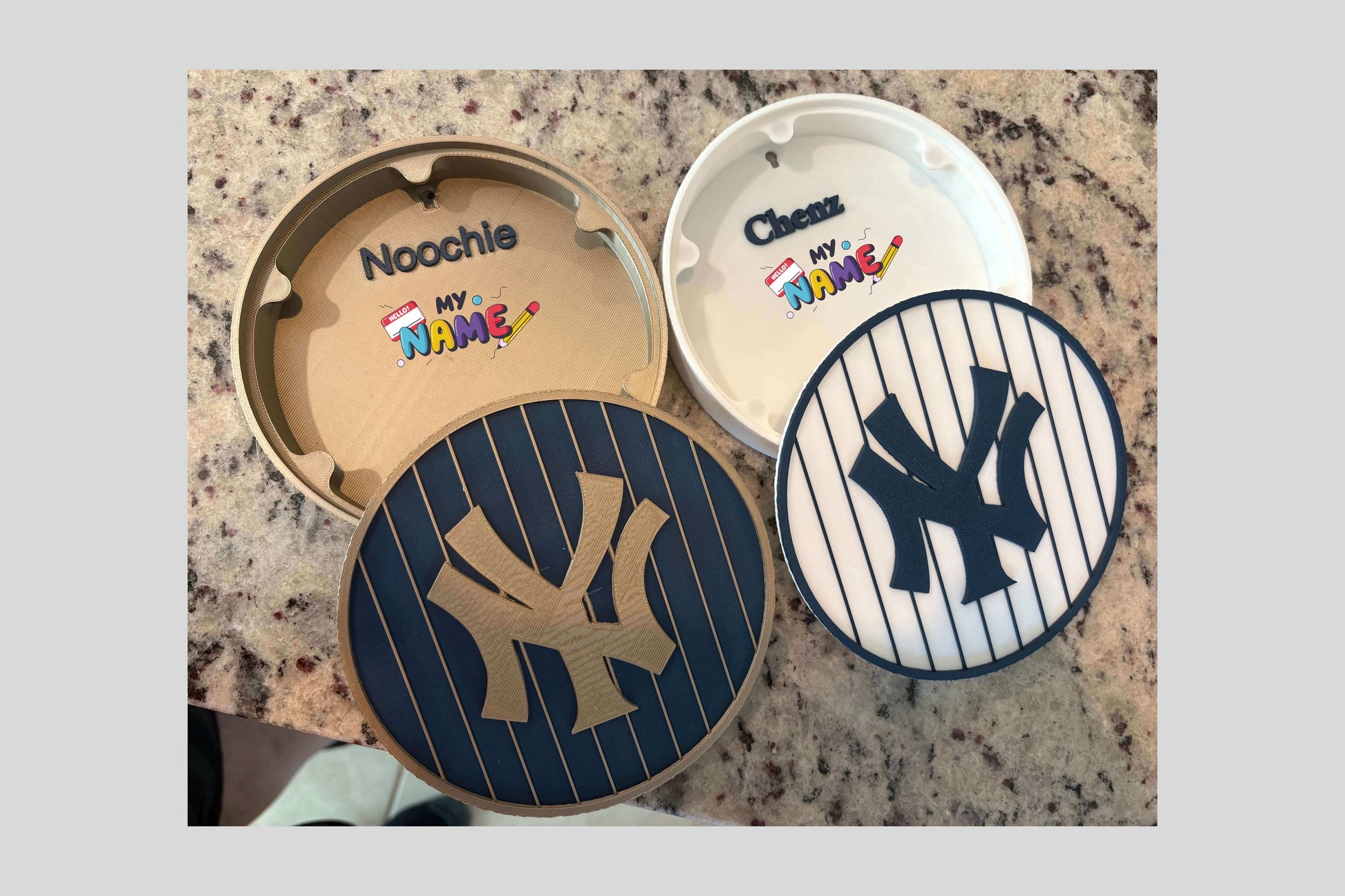 NY Yankees 3D Logo Stash Box: Unique MLB Baseball Fan Gift Tiki-Taka3D