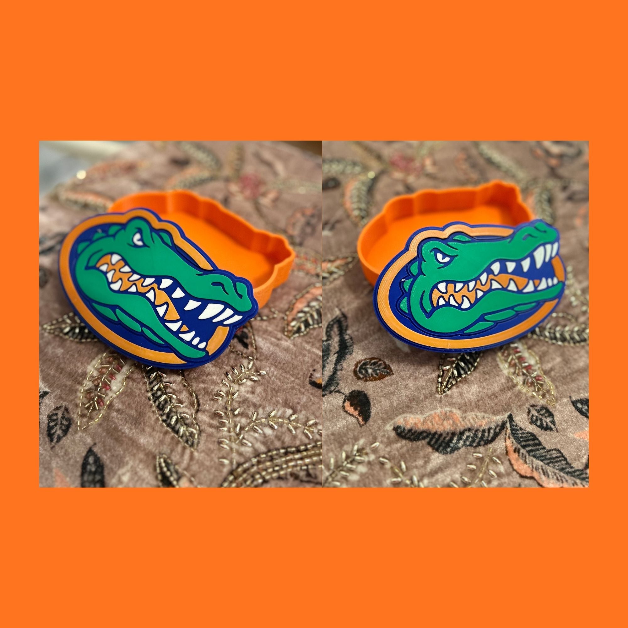 Florida Gators 3D Printed Storage Box | UF Gift | Graduation Gift | Desk Organizer | Go Gators College Gift Tiki-Taka3D