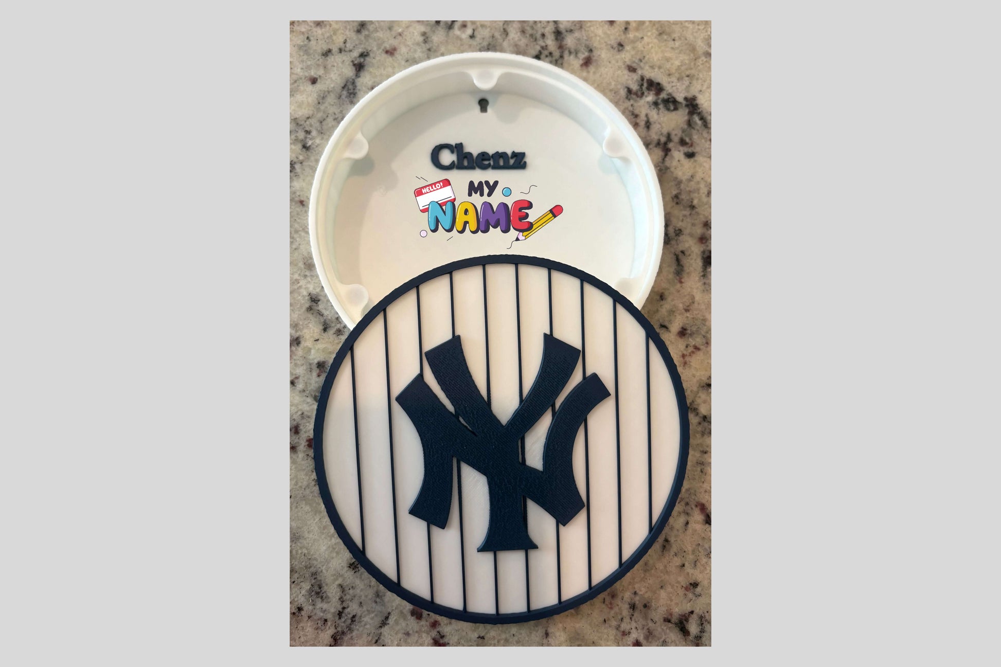 NY Yankees 3D Logo Stash Box: Unique MLB Baseball Fan Gift Tiki-Taka3D
