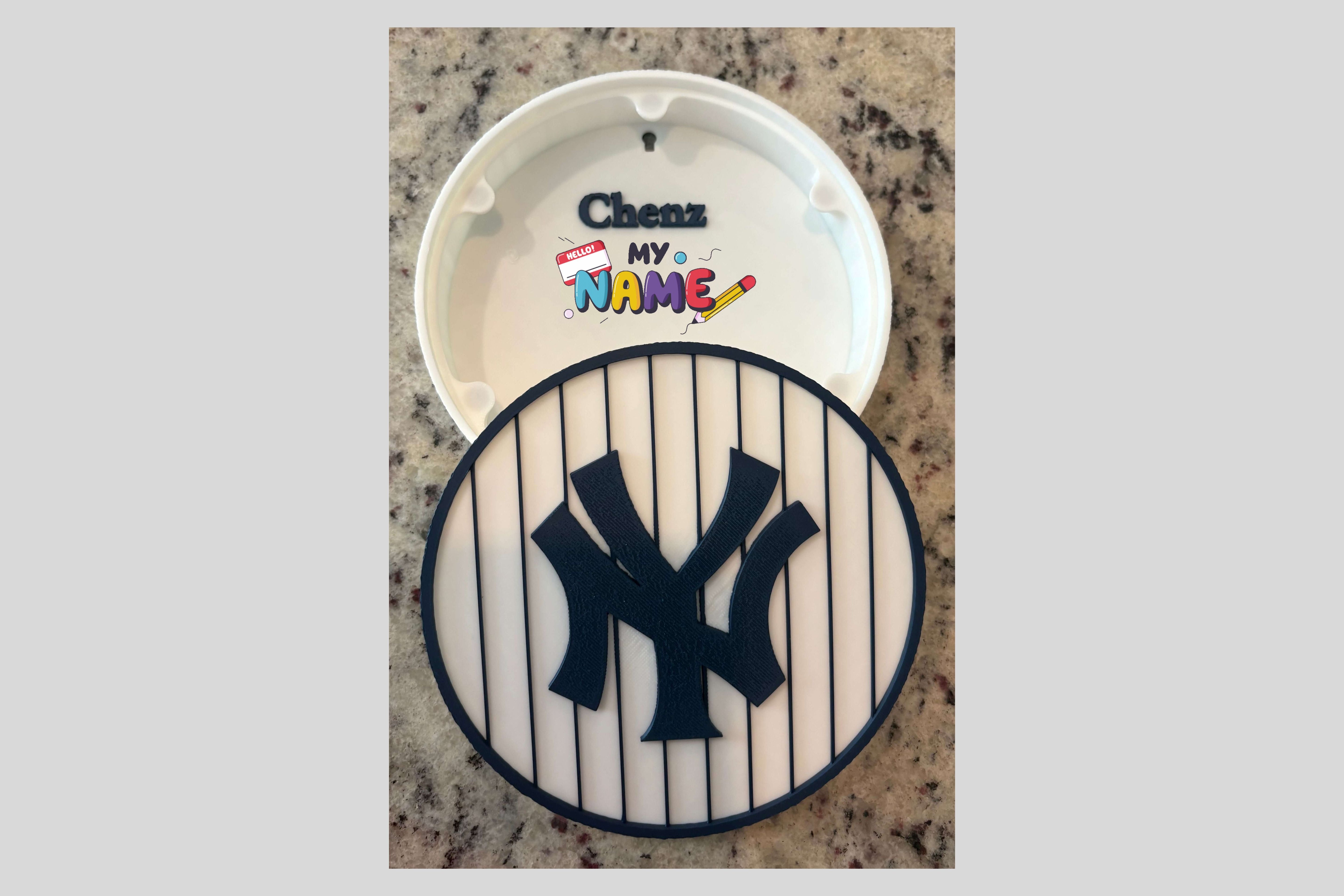 NY Yankees 3D Logo Stash Box: Unique MLB Baseball Fan Gift Tiki-Taka3D