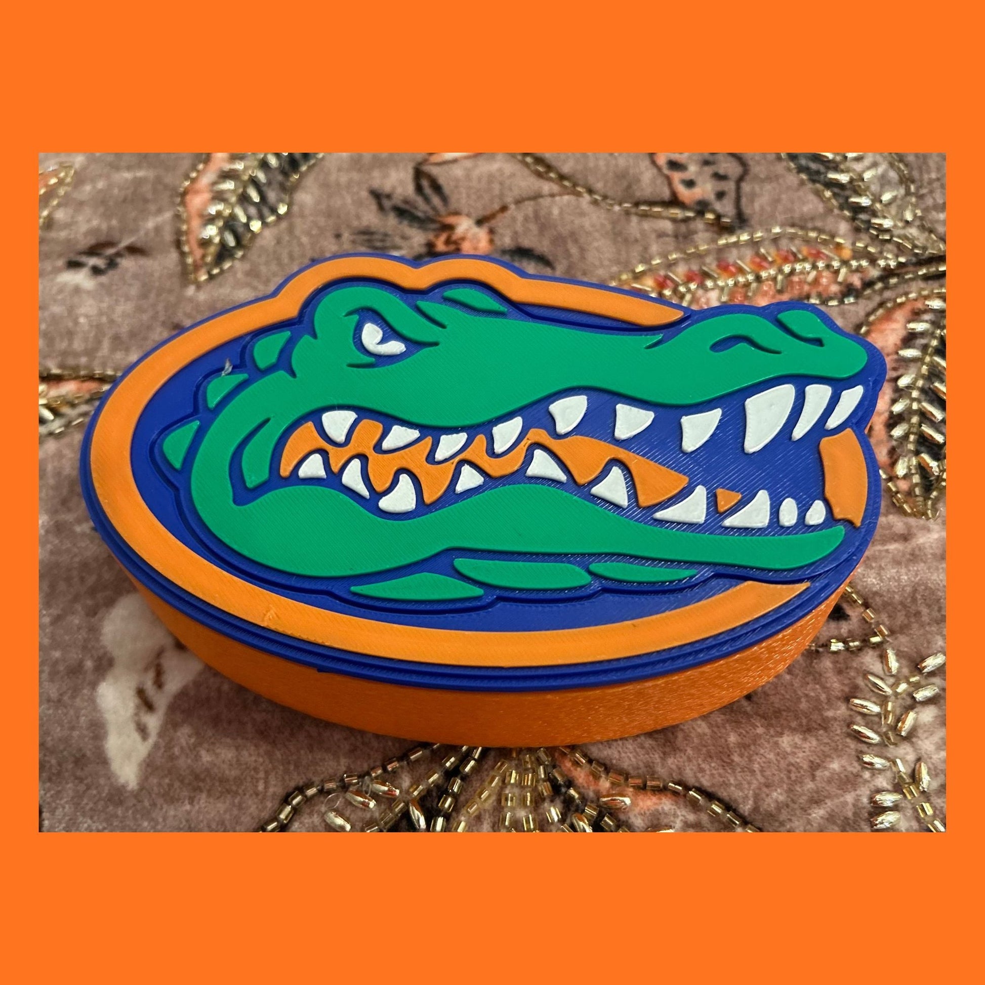 Florida Gators 3D Printed Storage Box | UF Gift | Graduation Gift | Desk Organizer | Go Gators College Gift Tiki-Taka3D
