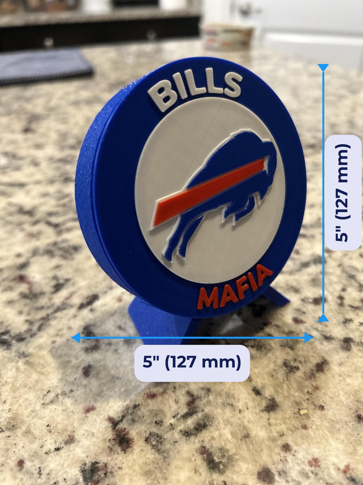 3D printed roundel display 5 inch (127 mm) size, fan gift, made in USA