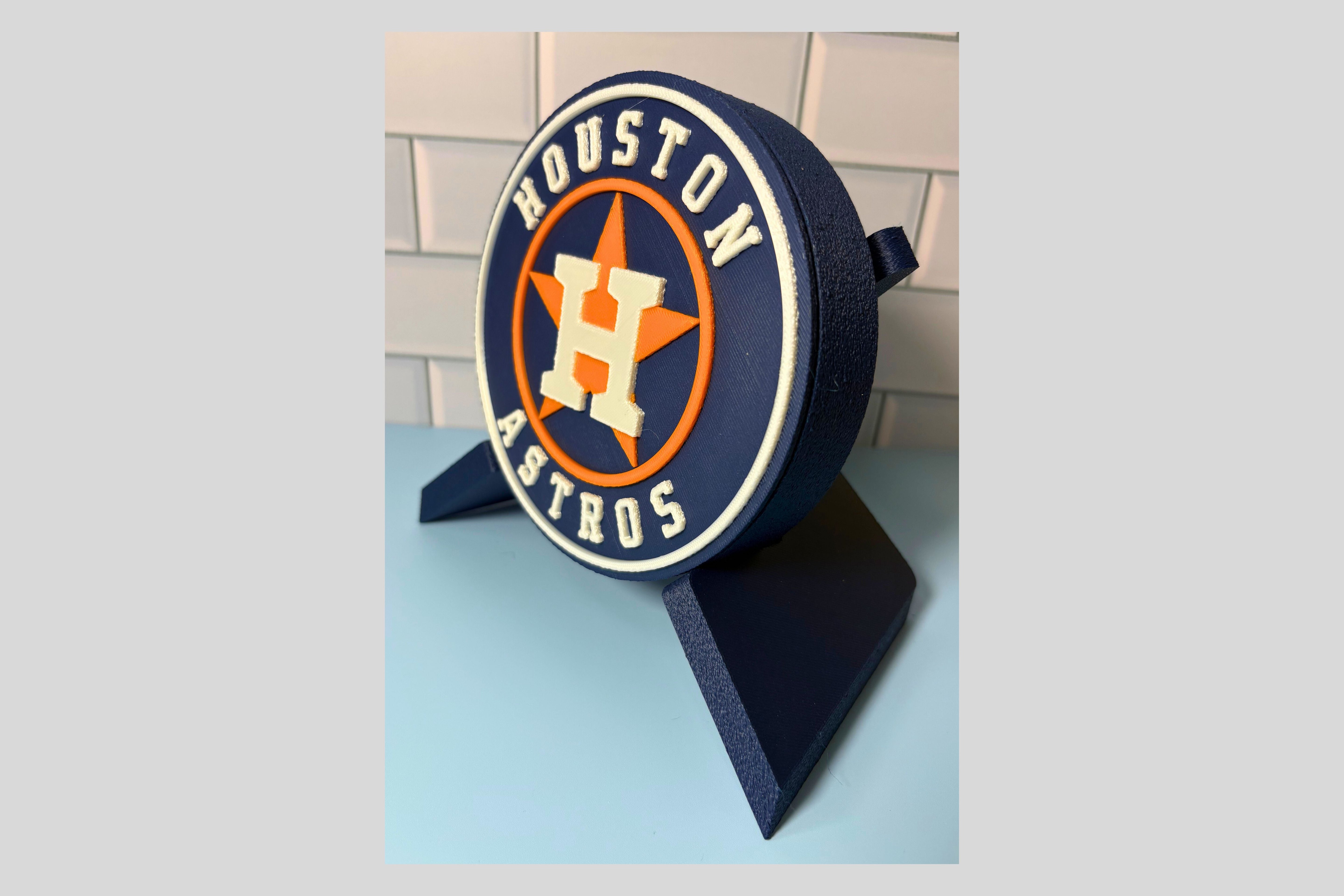 Houston Astros 3D logo stash box: Unique MLB Baseball Fan Gift Tiki-Taka3D