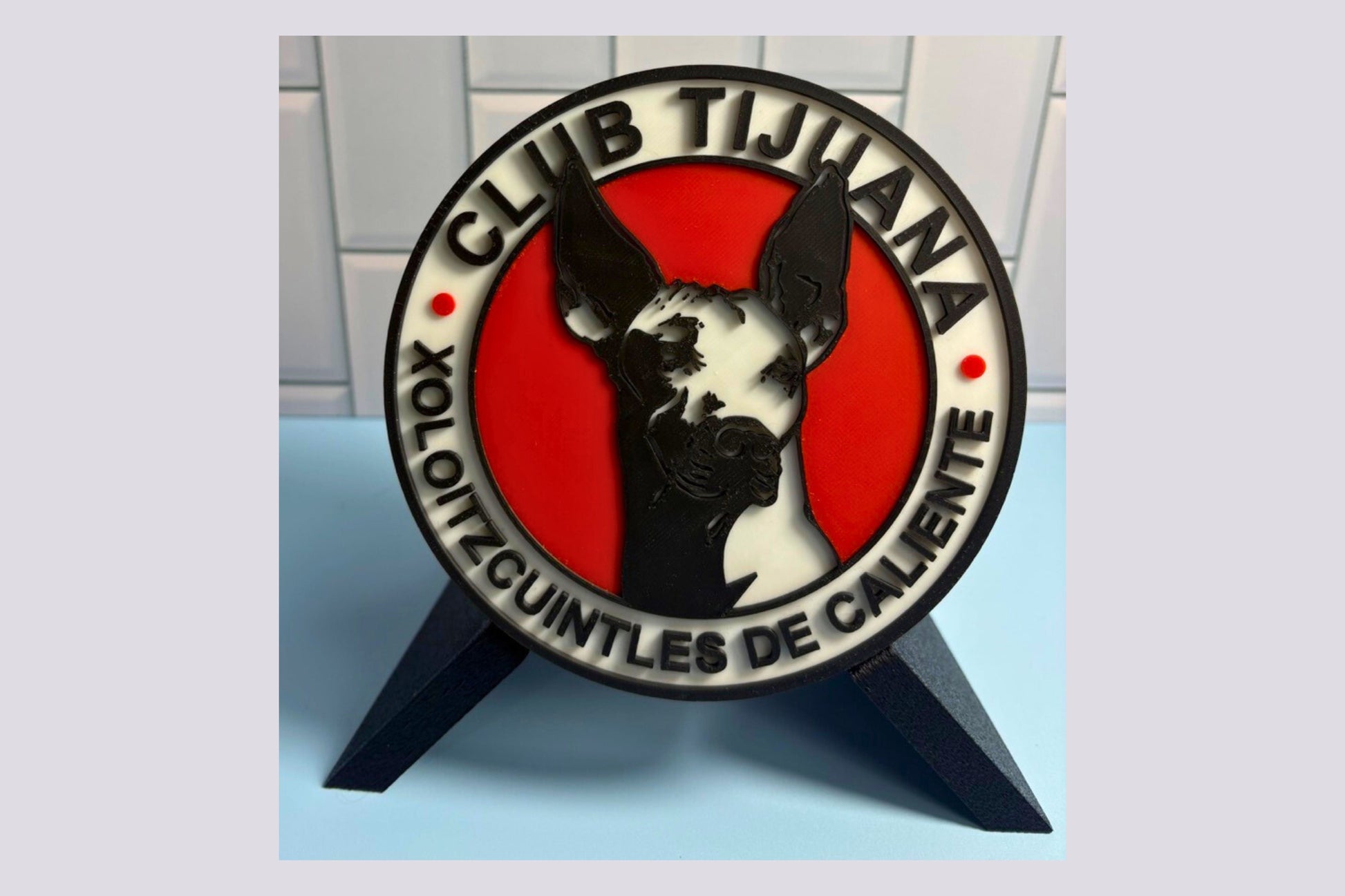 Xolos de Tijuana 3D Logo Stash Box Keepsake | Unique Soccer Fan Art Tiki-Taka3D