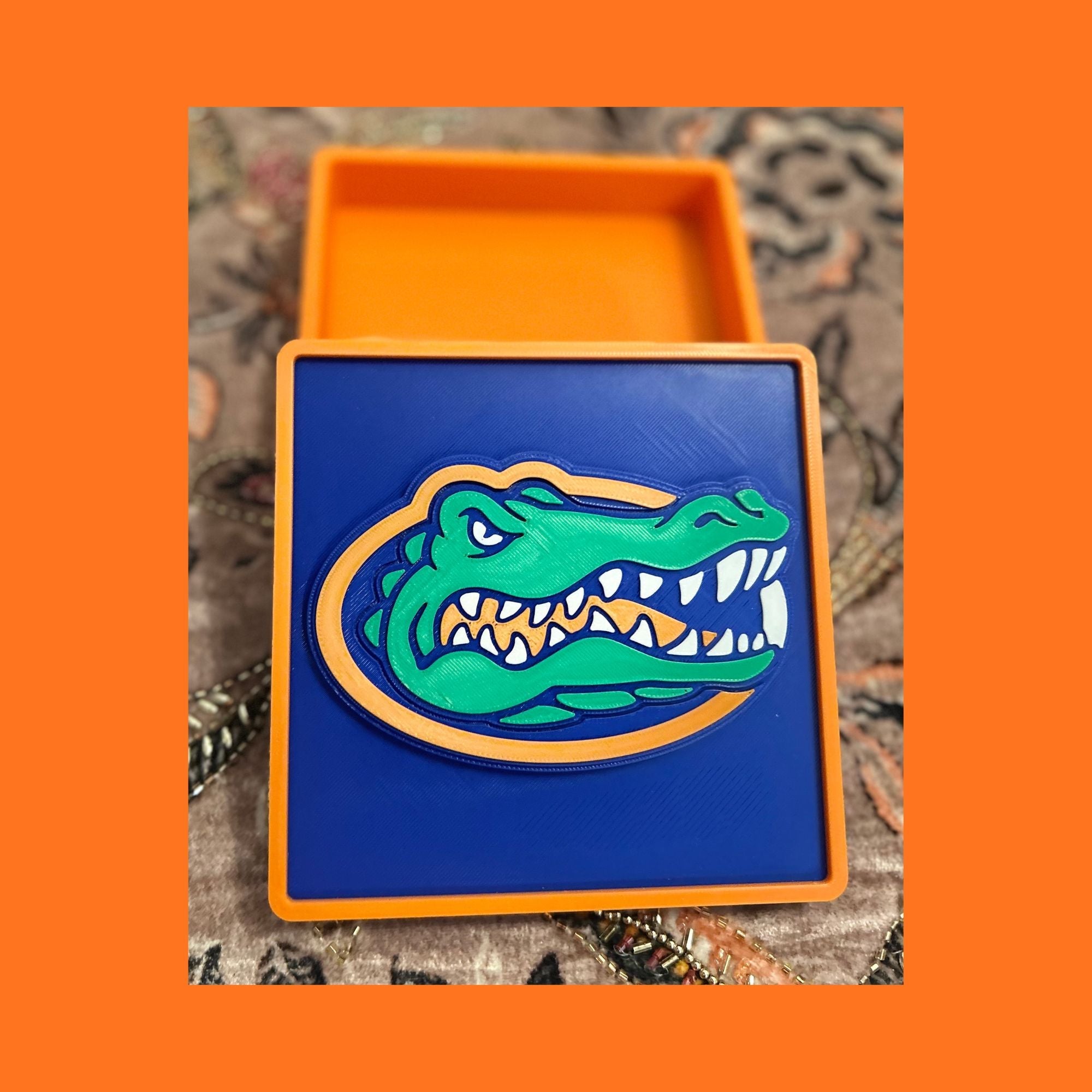 Florida Gators 3D Printed Storage Box | UF Gift | Graduation Gift | Desk Organizer | Go Gators College Gift Tiki-Taka3D
