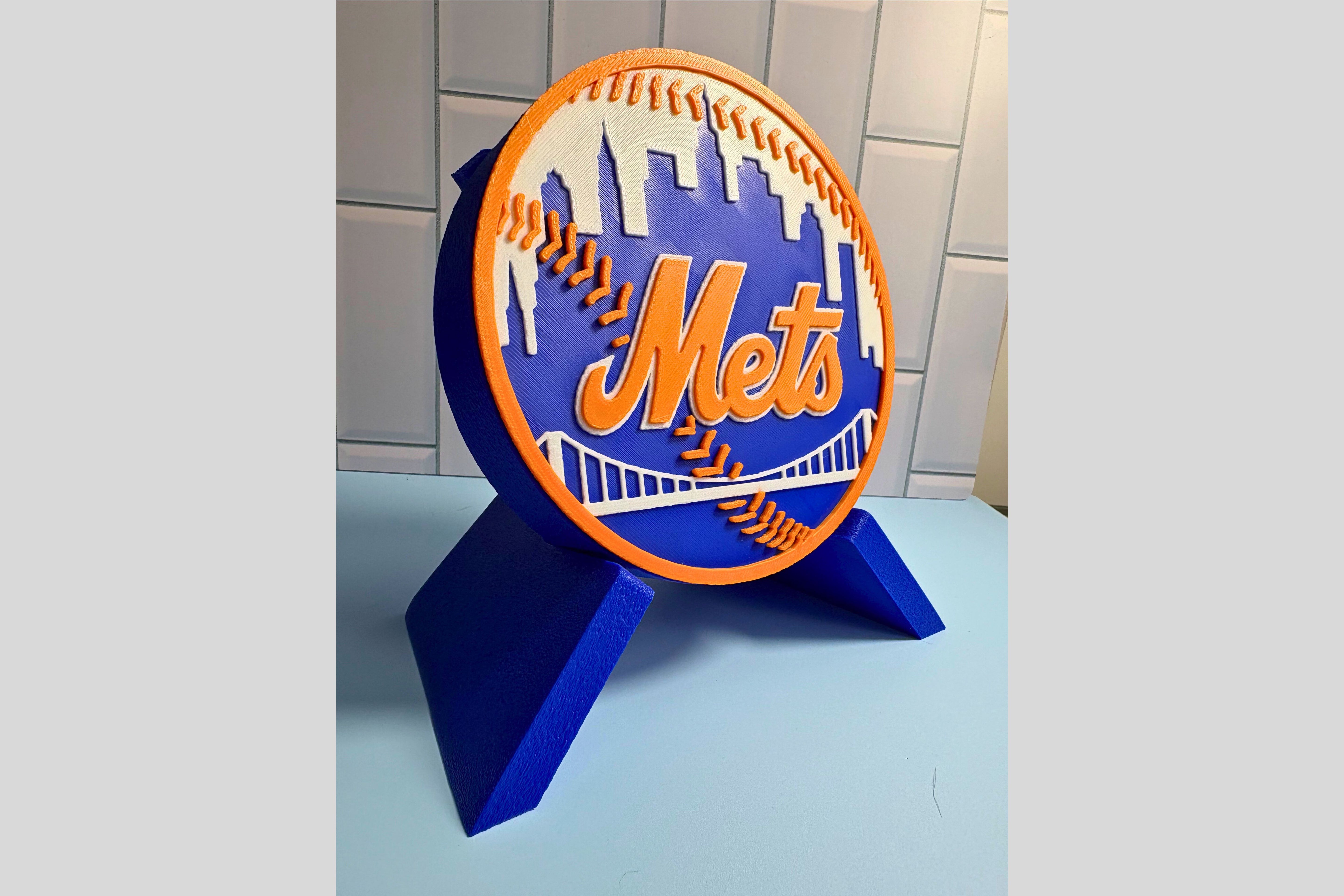 Man Cave Sign - Customized Mets 3D Logo Stash Box.