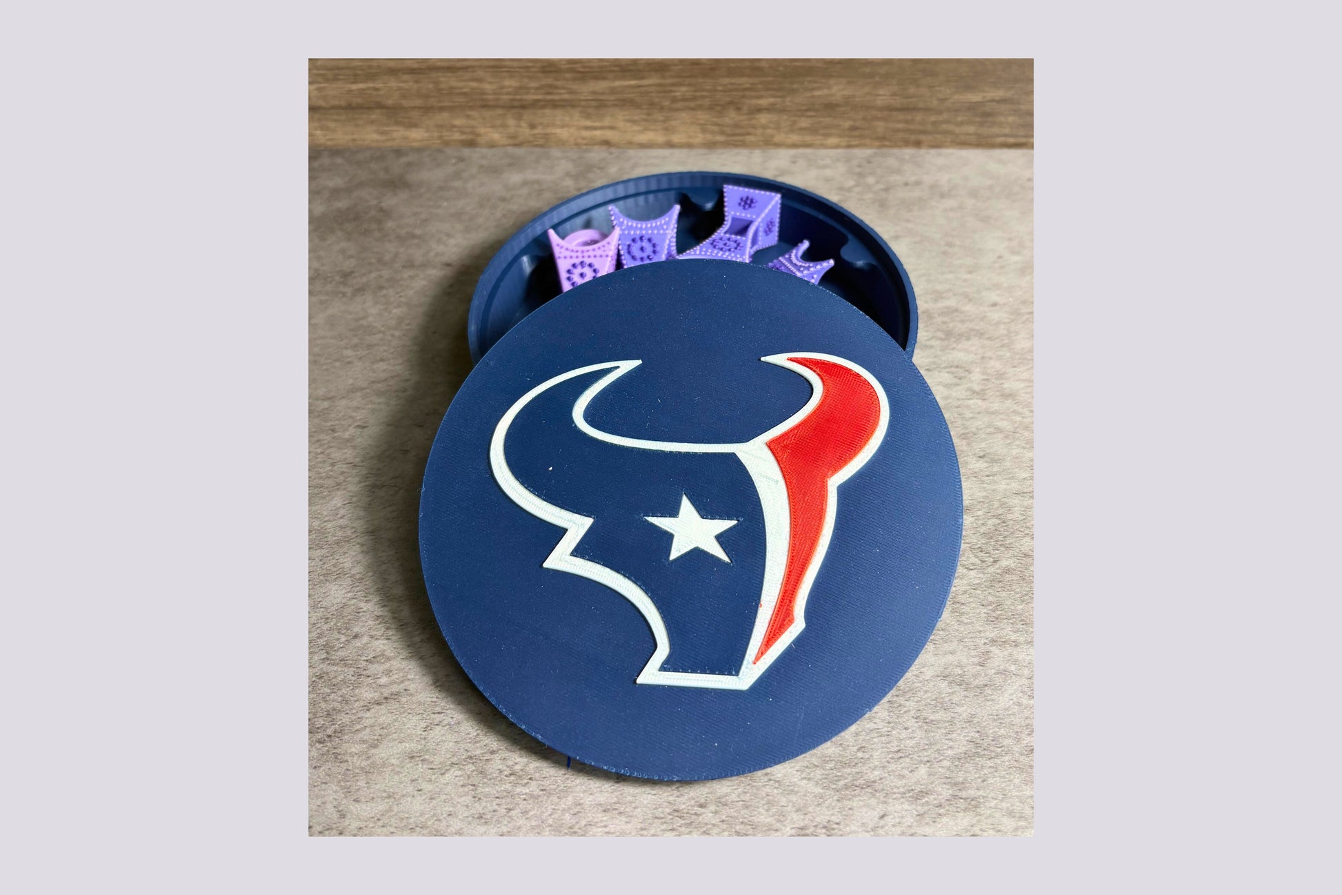 Texans 3D Logo Stash Box - Man Cave Sign - Keepsake Tiki-Taka3D