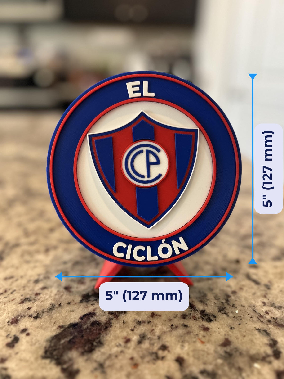 3D printed roundel display 5 inch (127 mm) size, fan gift, made in USA