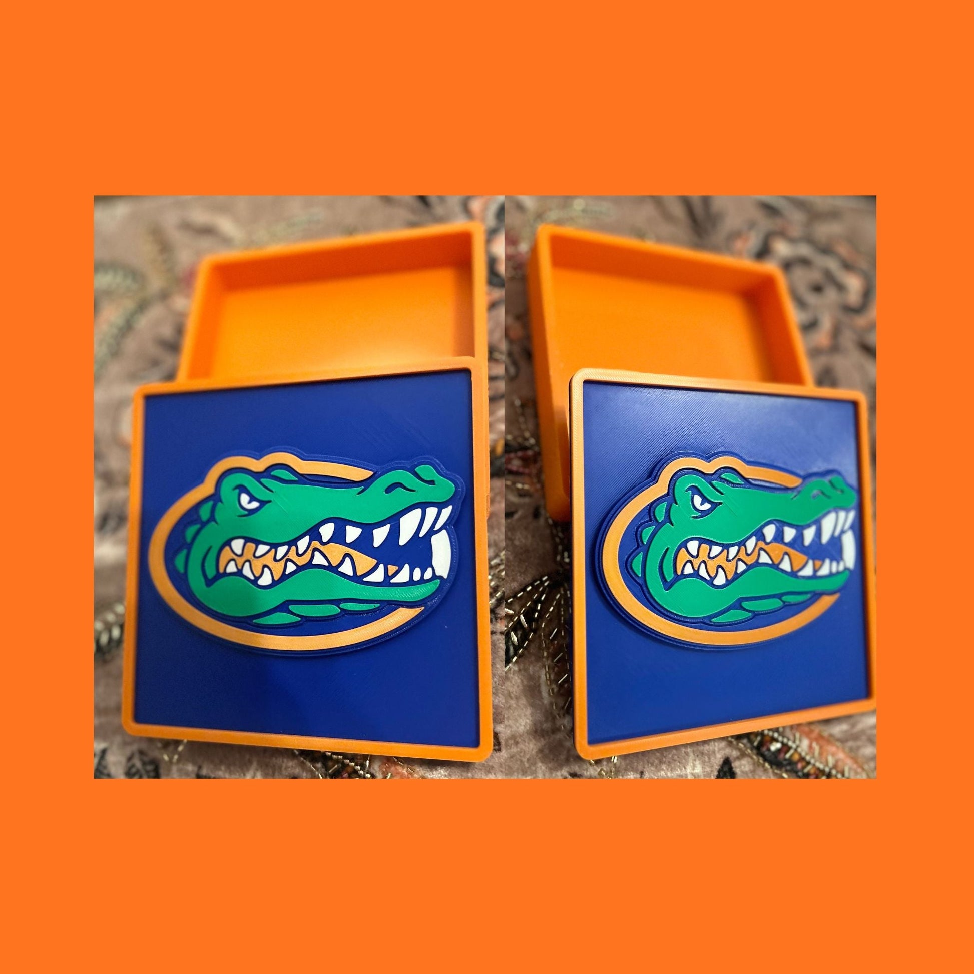 Florida Gators 3D Printed Storage Box | UF Gift | Graduation Gift | Desk Organizer | Go Gators College Gift Tiki-Taka3D