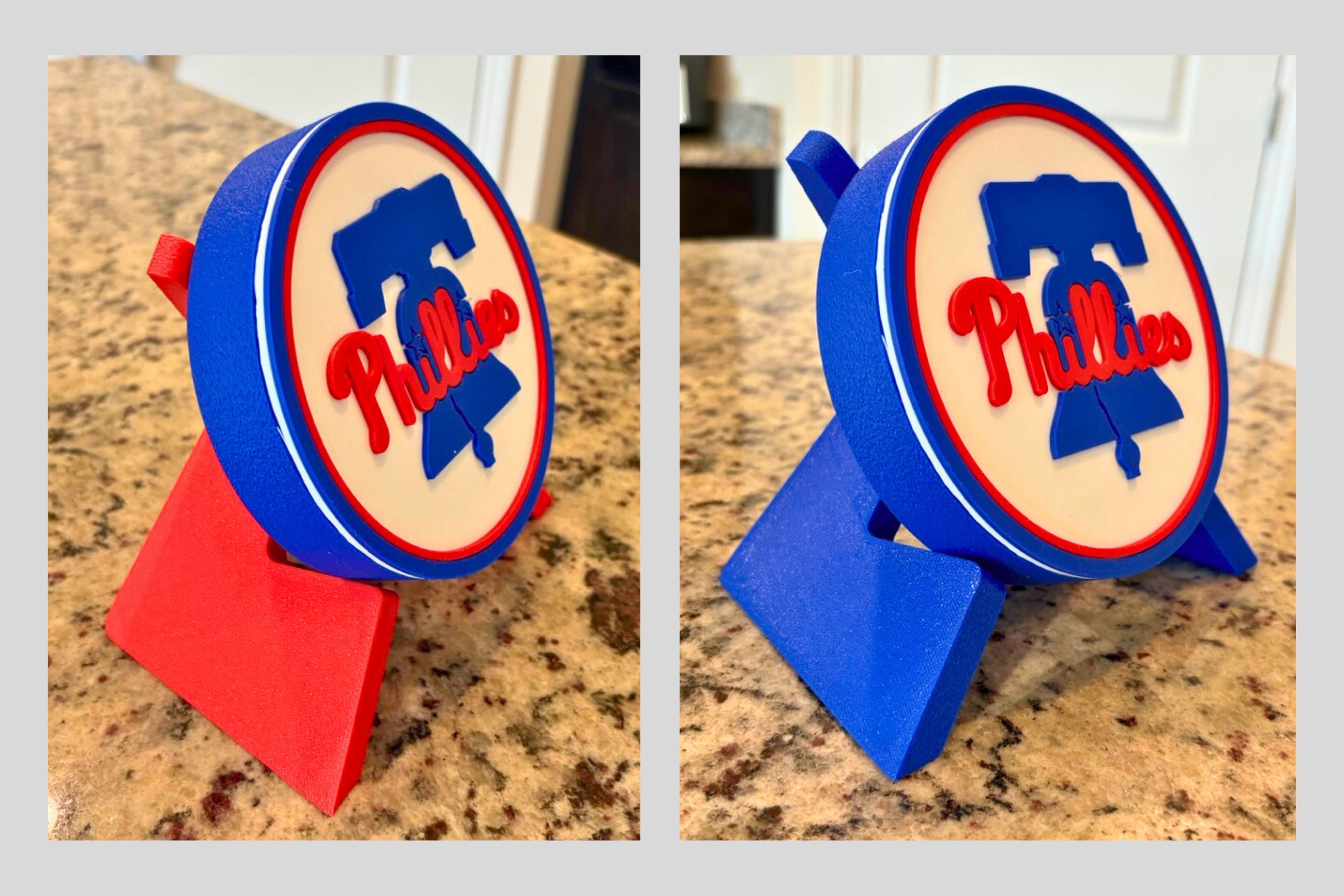 Customized Philadelphia Phillies 3D Printed Plaque: Unique MLB Baseball Fan Gift for Sports Decor Tiki-Taka3D