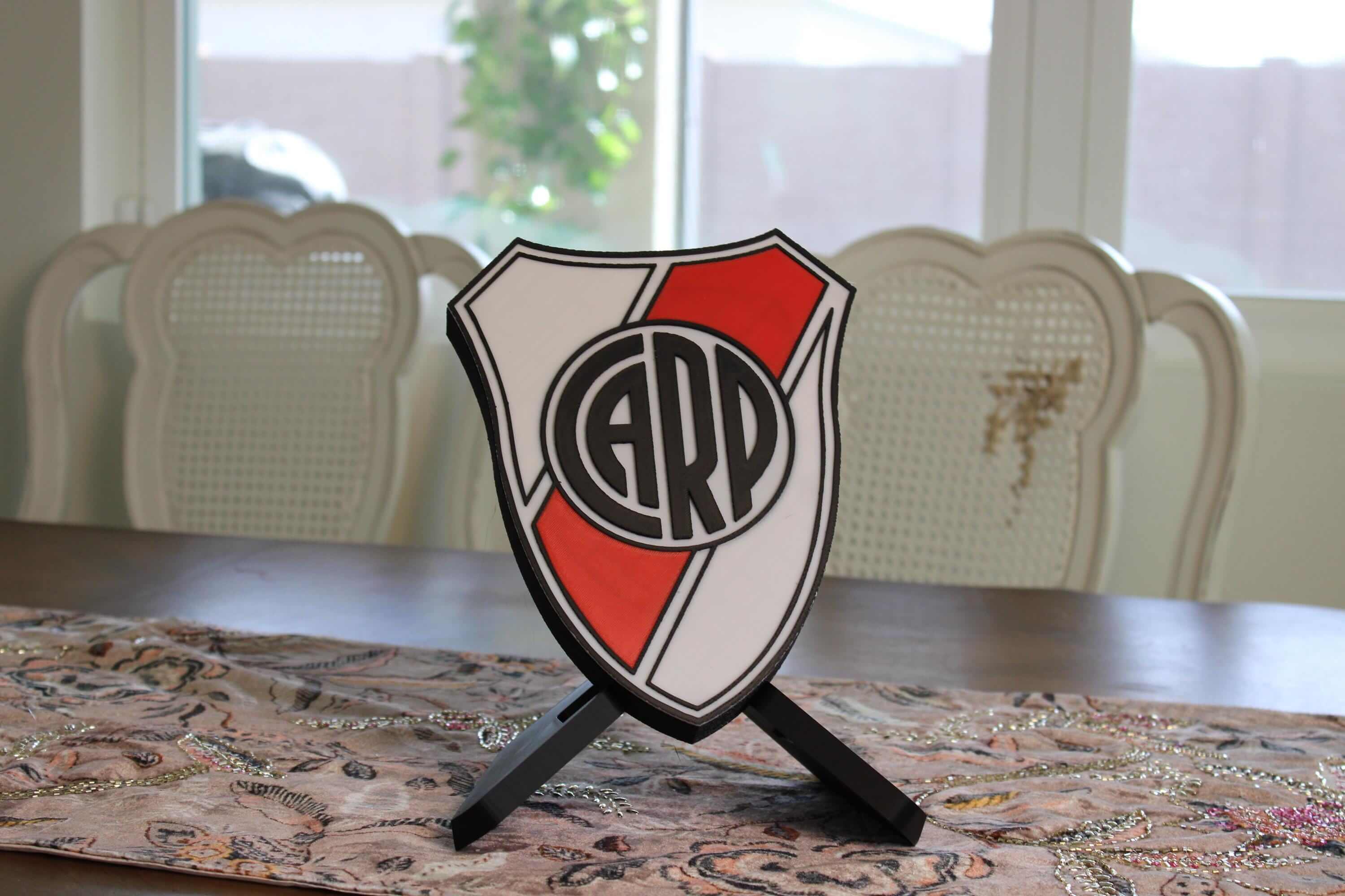 River Plate 3D Printed Plaque – Soccer Desk Decor & Gift for Coach or Fan My Store