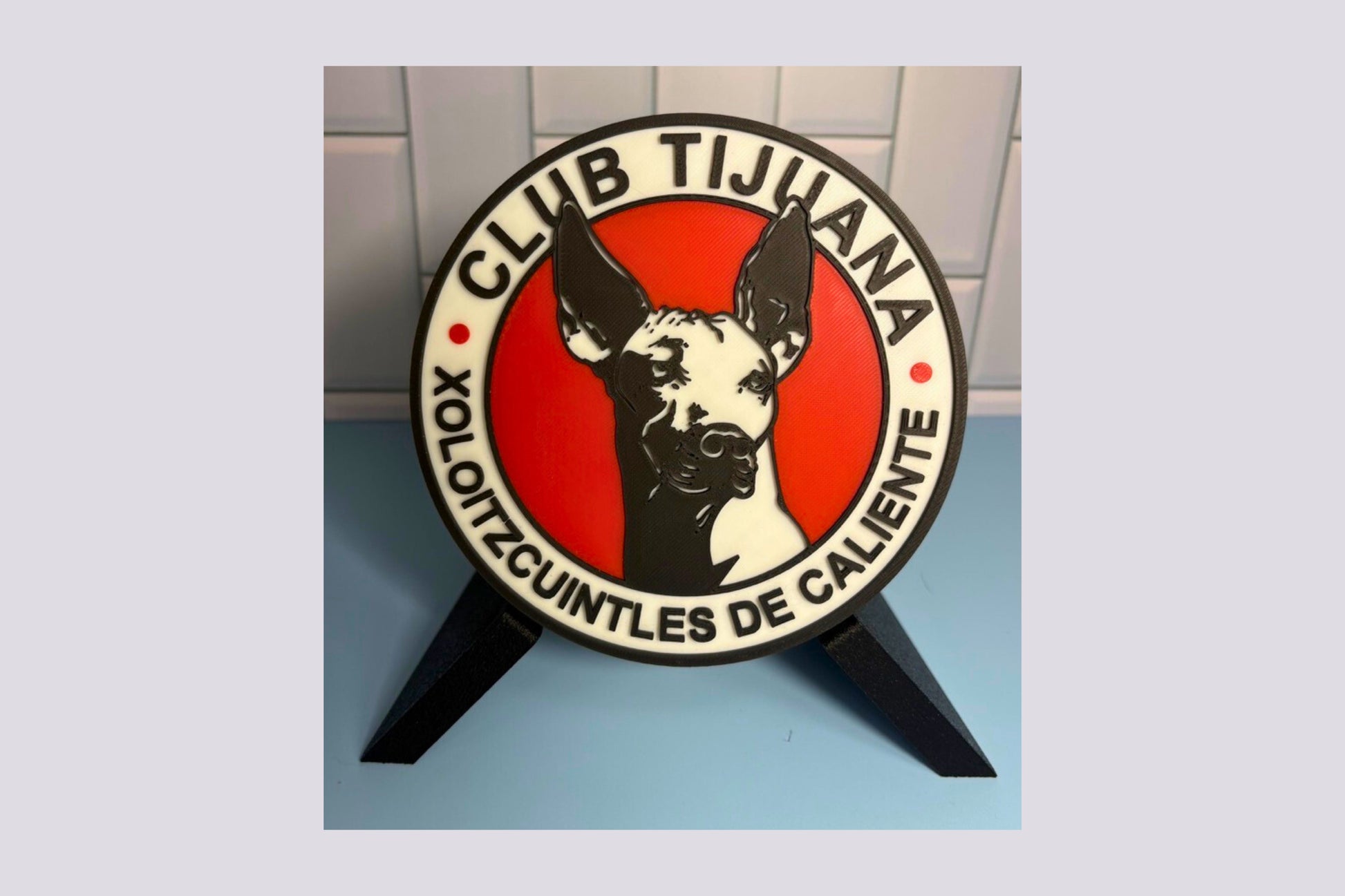 Xolos de Tijuana 3D Logo Stash Box Keepsake | Unique Soccer Fan Art Tiki-Taka3D