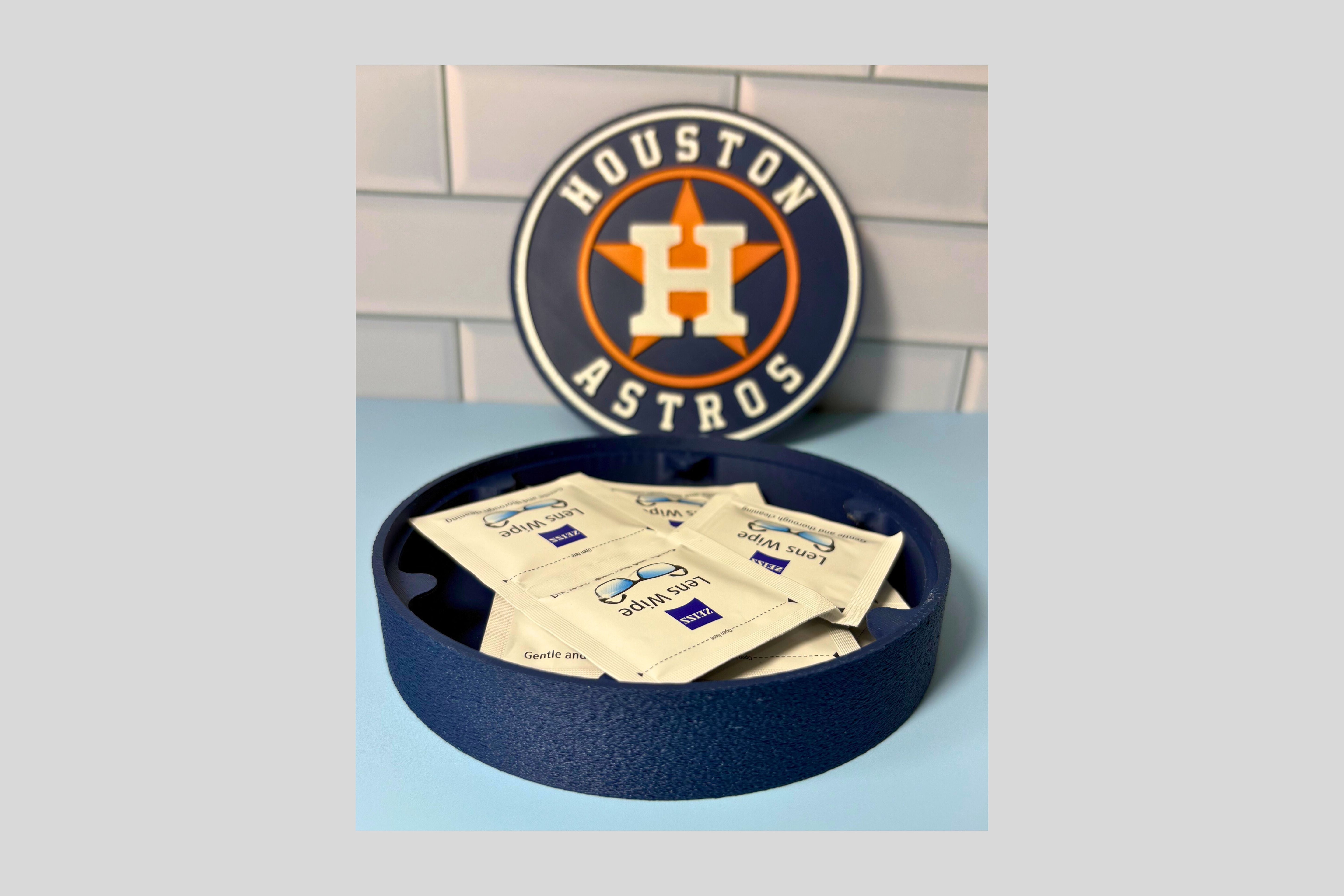 Houston Astros 3D logo stash box: Unique MLB Baseball Fan Gift Tiki-Taka3D