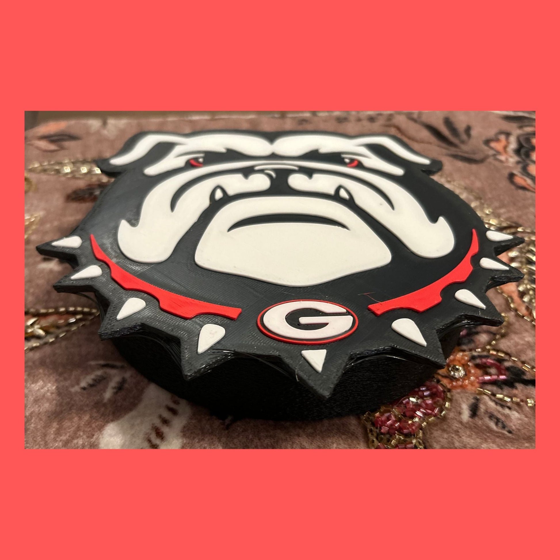 Georgia Bulldogs 3D Printed Storage Box | UGA Gift | Graduation Gift | Desk Organizer | Personalized College Gift Tiki-Taka3D
