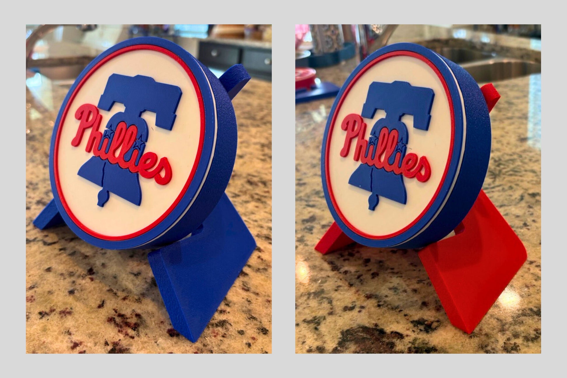 Customized Philadelphia Phillies 3D Printed Plaque: Unique MLB Baseball Fan Gift for Sports Decor Tiki-Taka3D