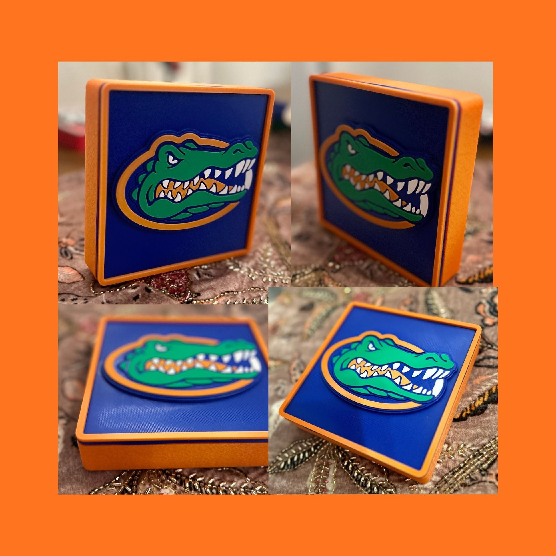 Florida Gators 3D Printed Storage Box | UF Gift | Graduation Gift | Desk Organizer | Go Gators College Gift Tiki-Taka3D