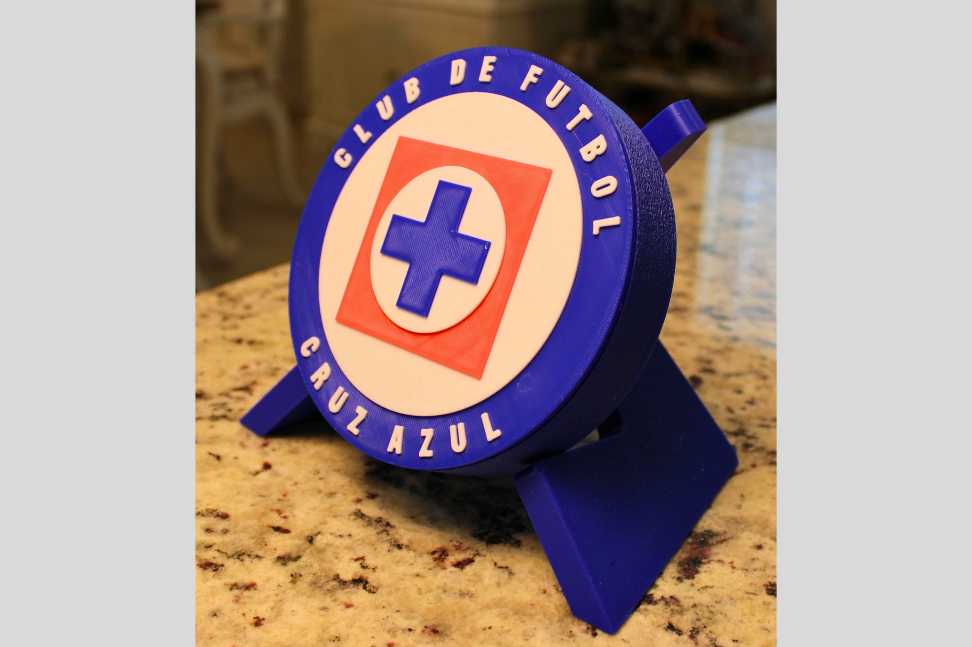Club de Fútbol Cruz Azul. La Máquina Cementera.Liga MX.  Mejor regalo para un Celeste. Soccer Regalo para papá/hermano/primo/etc. 3D Printed Tiki-Taka3D