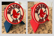 Customized Boston Red Sox 3D Printed Plaque: Unique MLB Baseball Fan Gift for Sports Decor Tiki-Taka3D