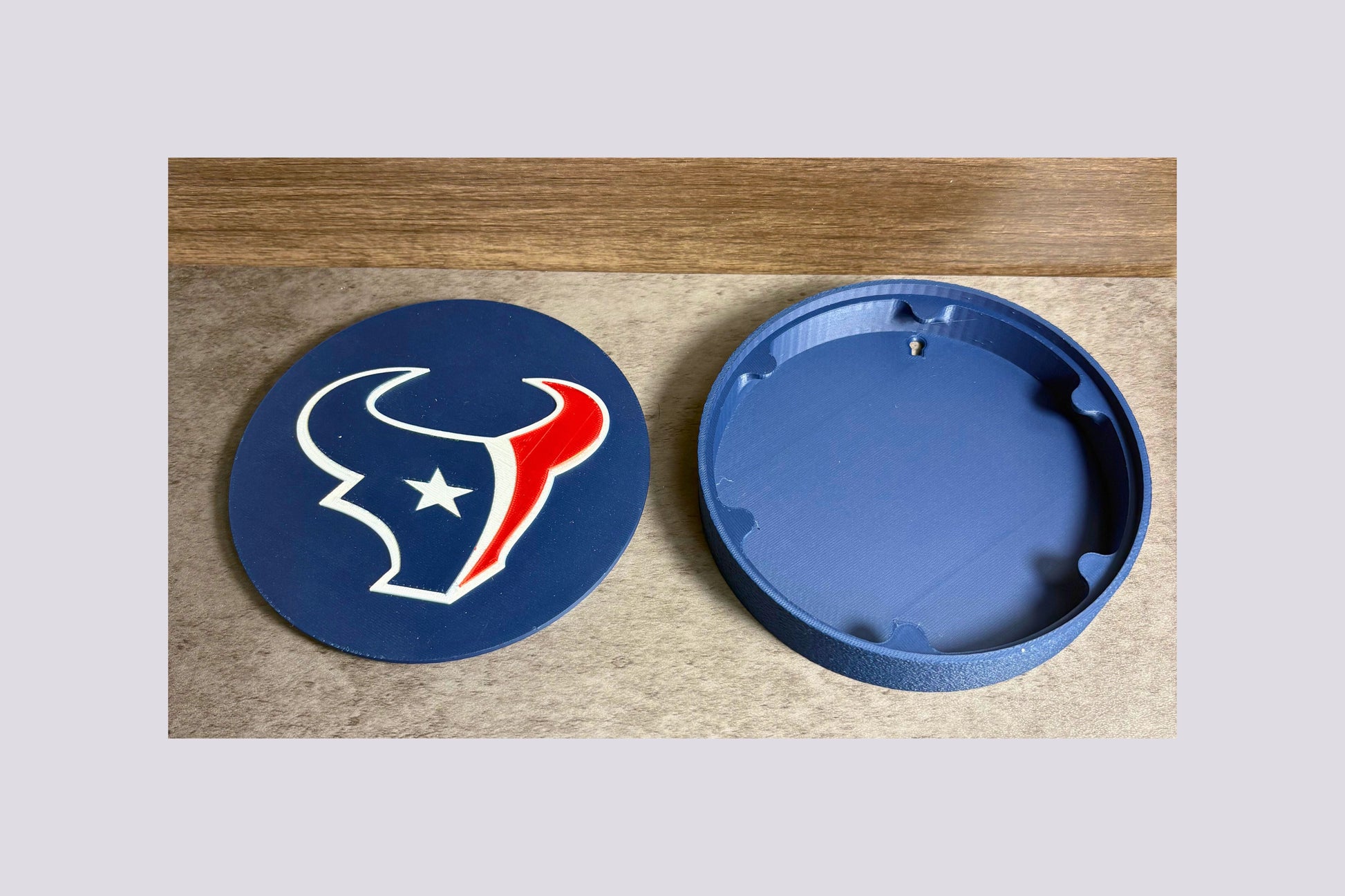 Texans 3D Logo Stash Box - Man Cave Sign - Keepsake Tiki-Taka3D