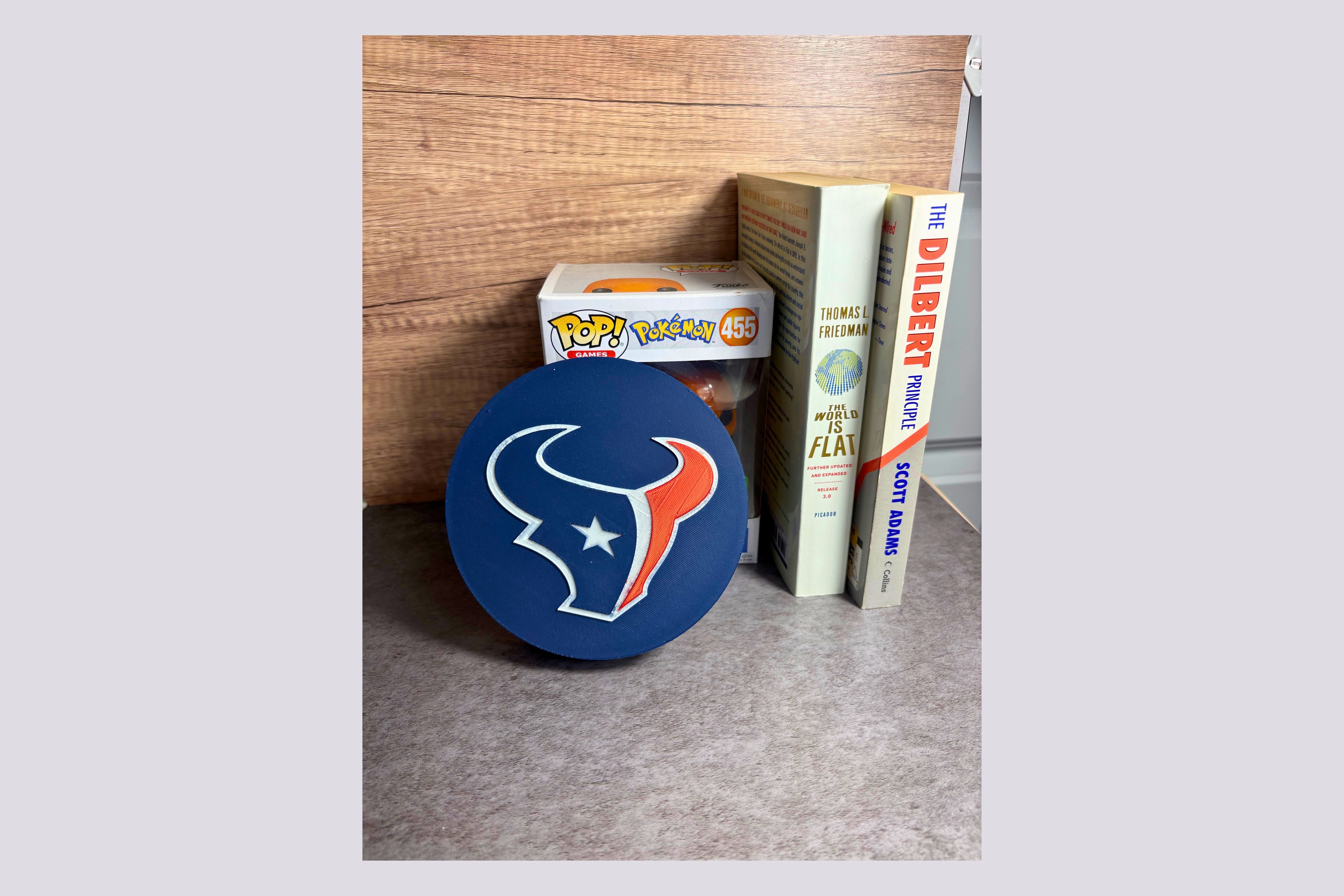 Texans 3D Logo Stash Box - Man Cave Sign - Keepsake Tiki-Taka3D