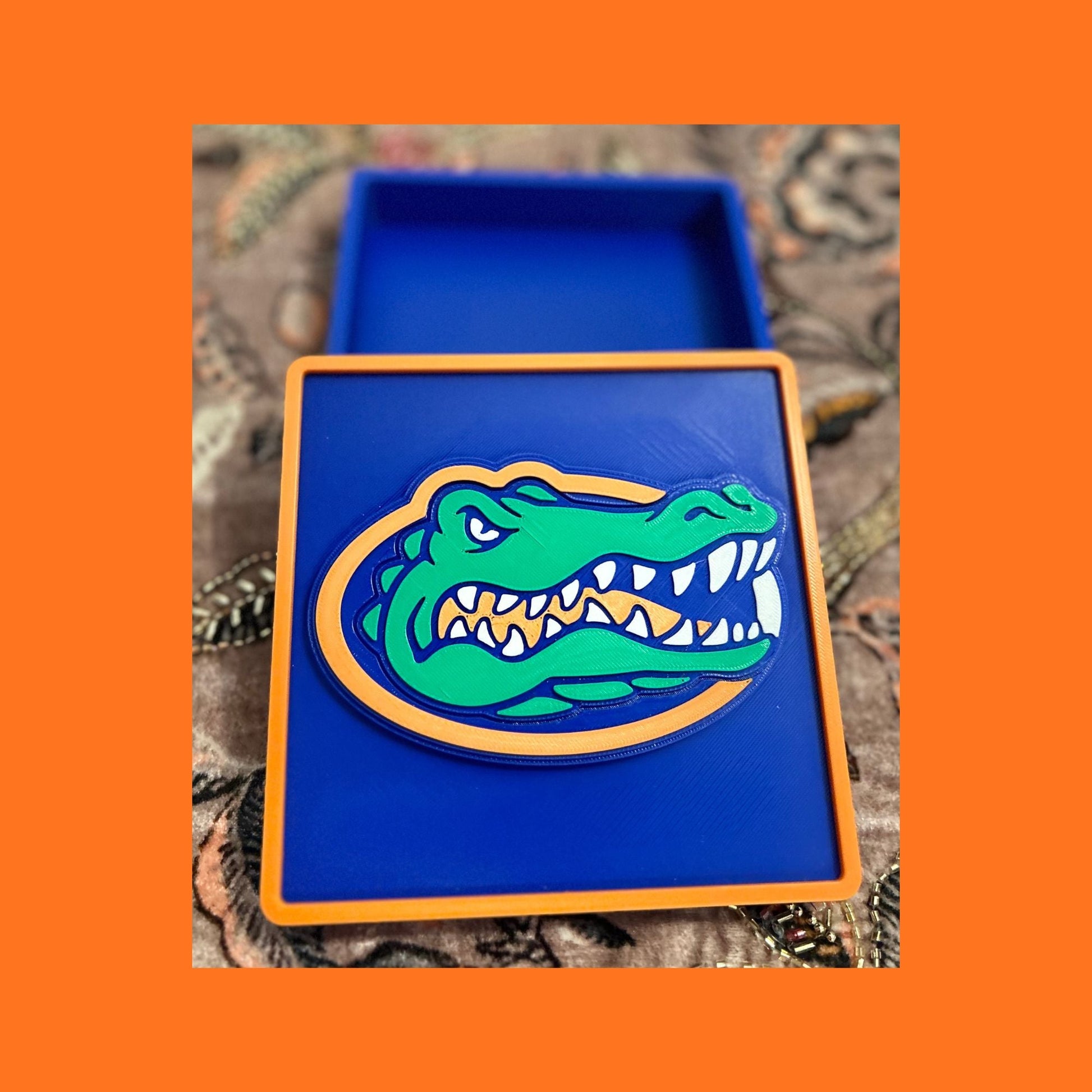 Florida Gators 3D Printed Storage Box | UF Gift | Graduation Gift | Desk Organizer | Go Gators College Gift Tiki-Taka3D