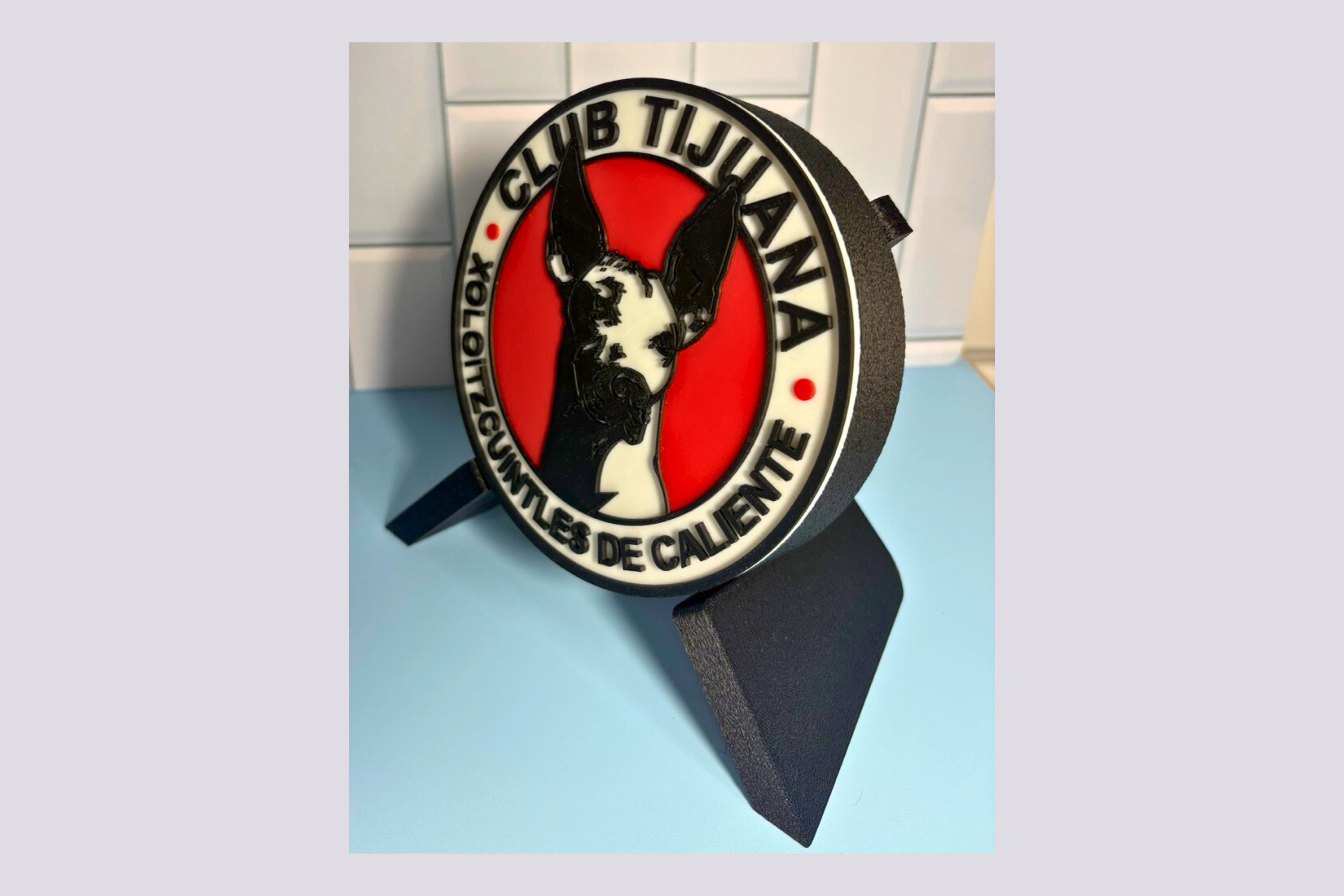 Xolos de Tijuana 3D Logo Stash Box Keepsake | Unique Soccer Fan Art Tiki-Taka3D
