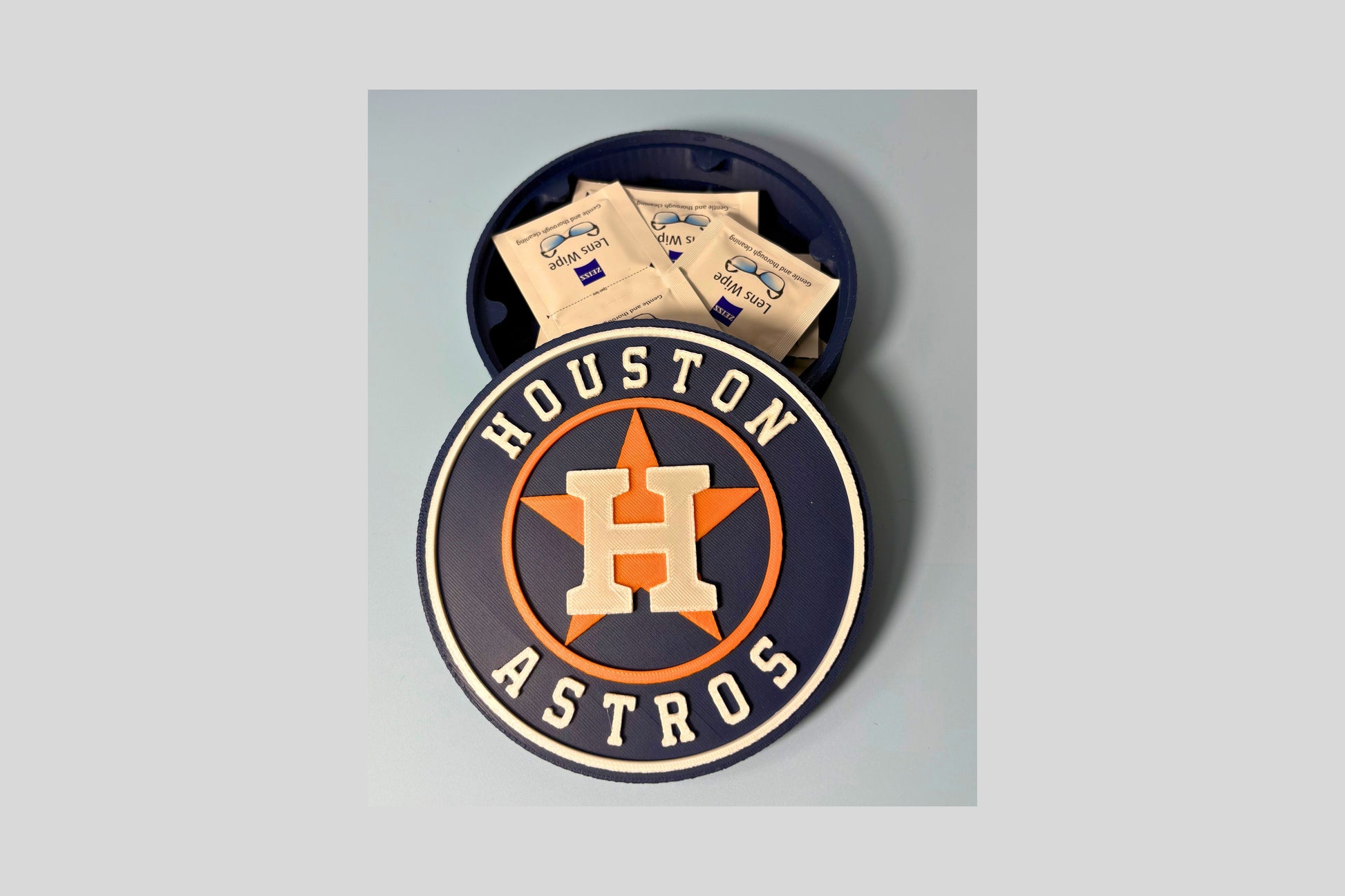 Houston Astros 3D logo stash box: Unique MLB Baseball Fan Gift Tiki-Taka3D