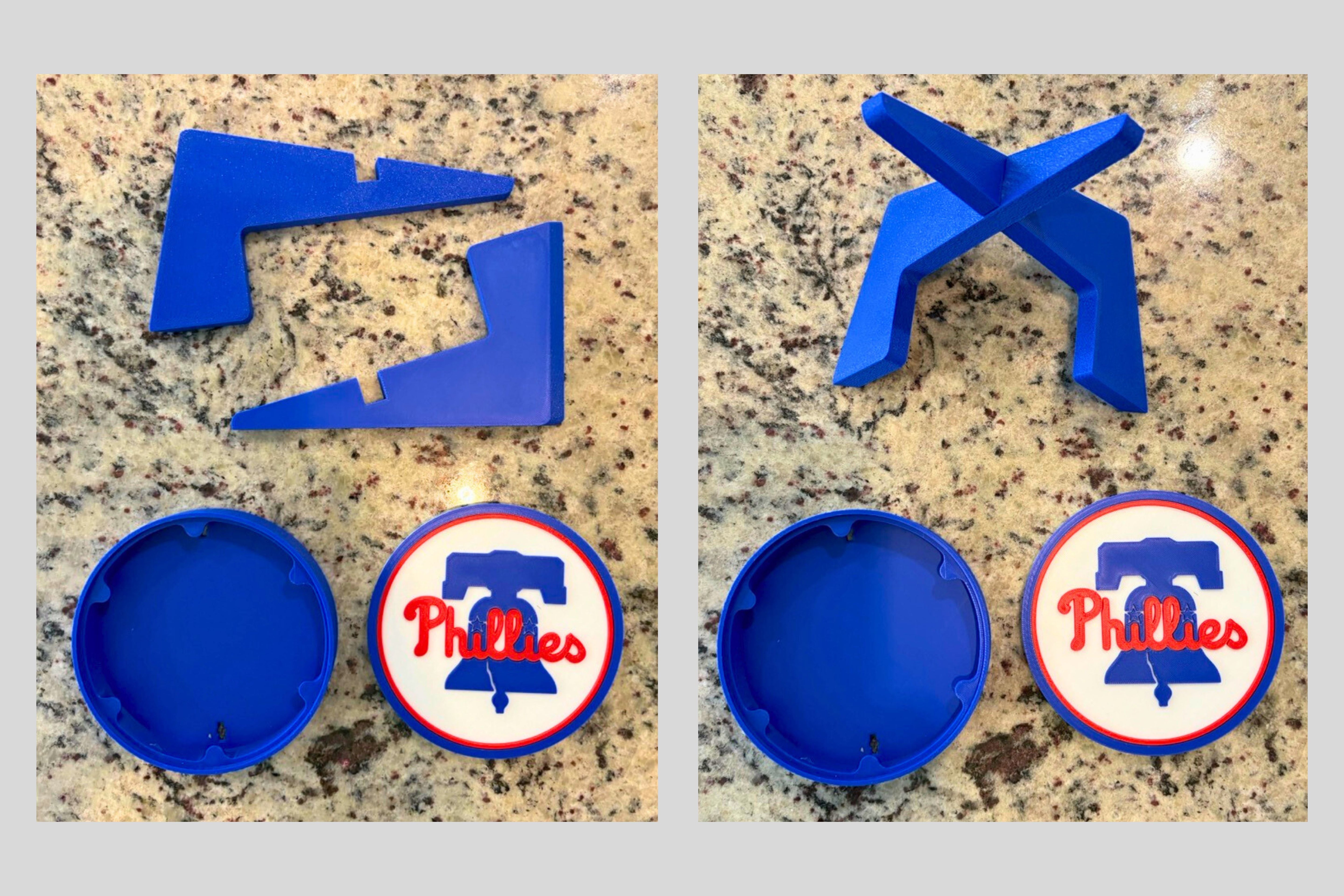 Customized Philadelphia Phillies 3D Printed Plaque: Unique MLB Baseball Fan Gift for Sports Decor Tiki-Taka3D