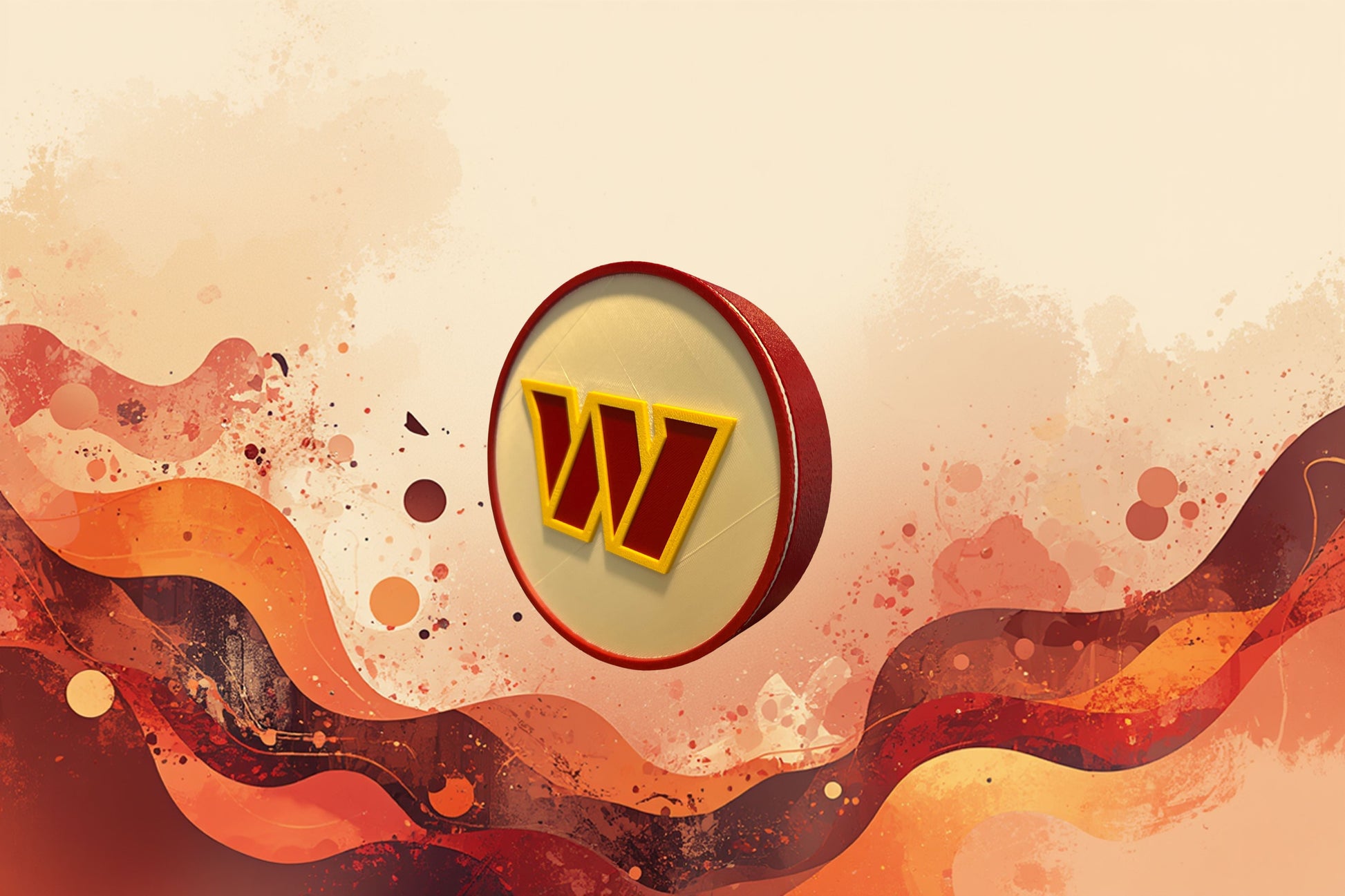 Commanders 3D Logo Plaque | Keepsake Box Tiki-Taka3D