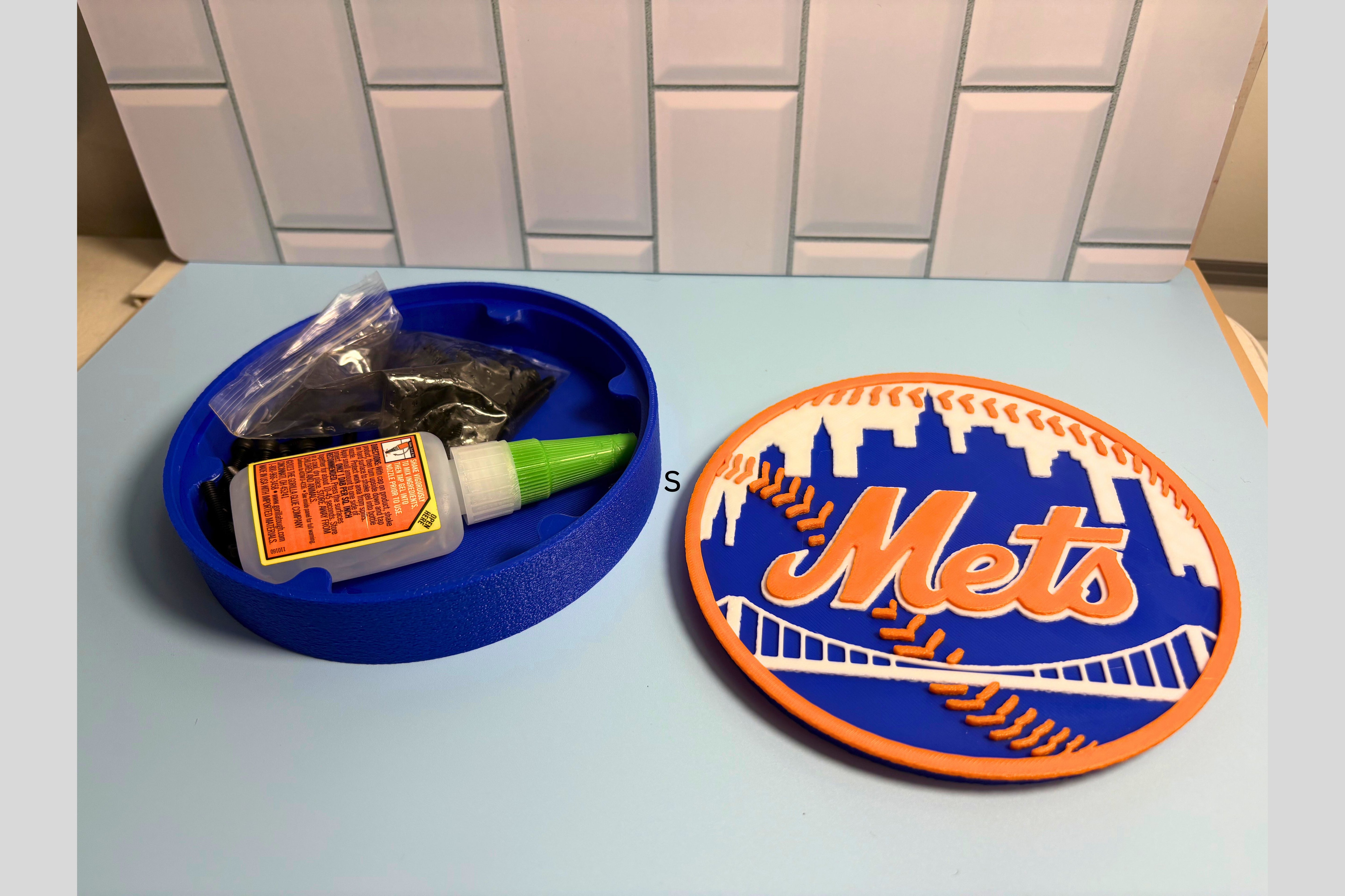 Man Cave Sign - Customized Mets 3D Logo Stash Box.