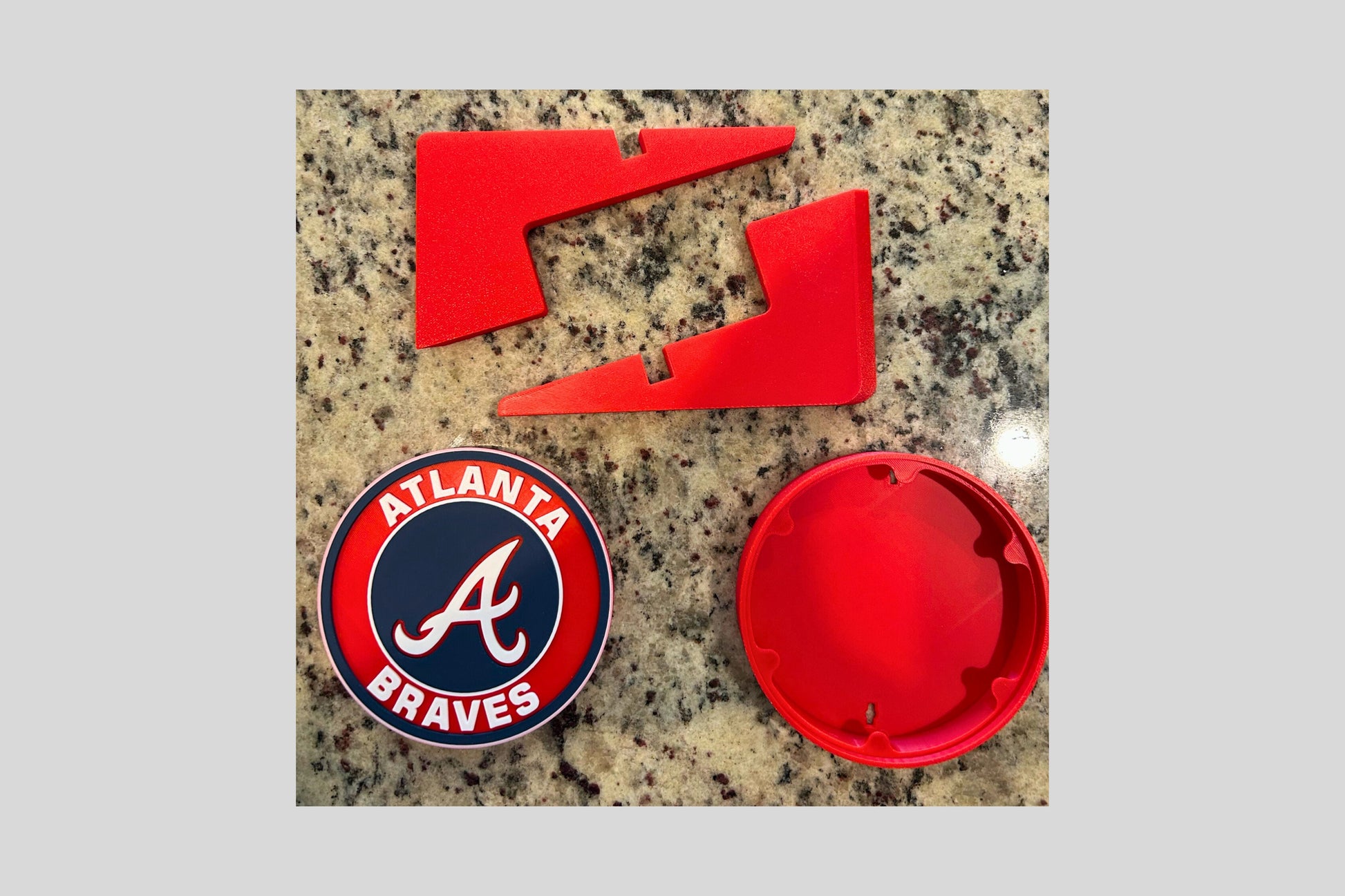 Atlanta Braves 3D Printed MLB Team Plaque | Premium Baseball Fan Decor | Unique Sports Fan Gift Tiki-Taka3D