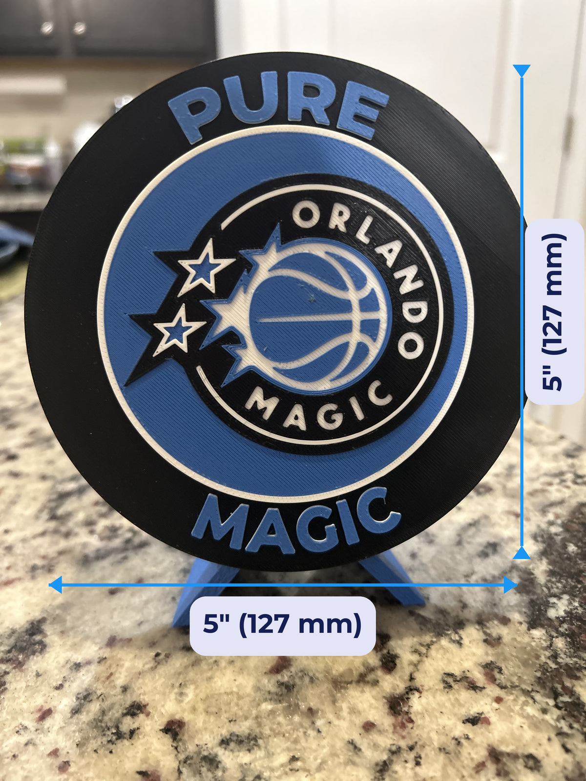 3D printed roundel display 5 inch (127 mm) size, fan gift, made in USA