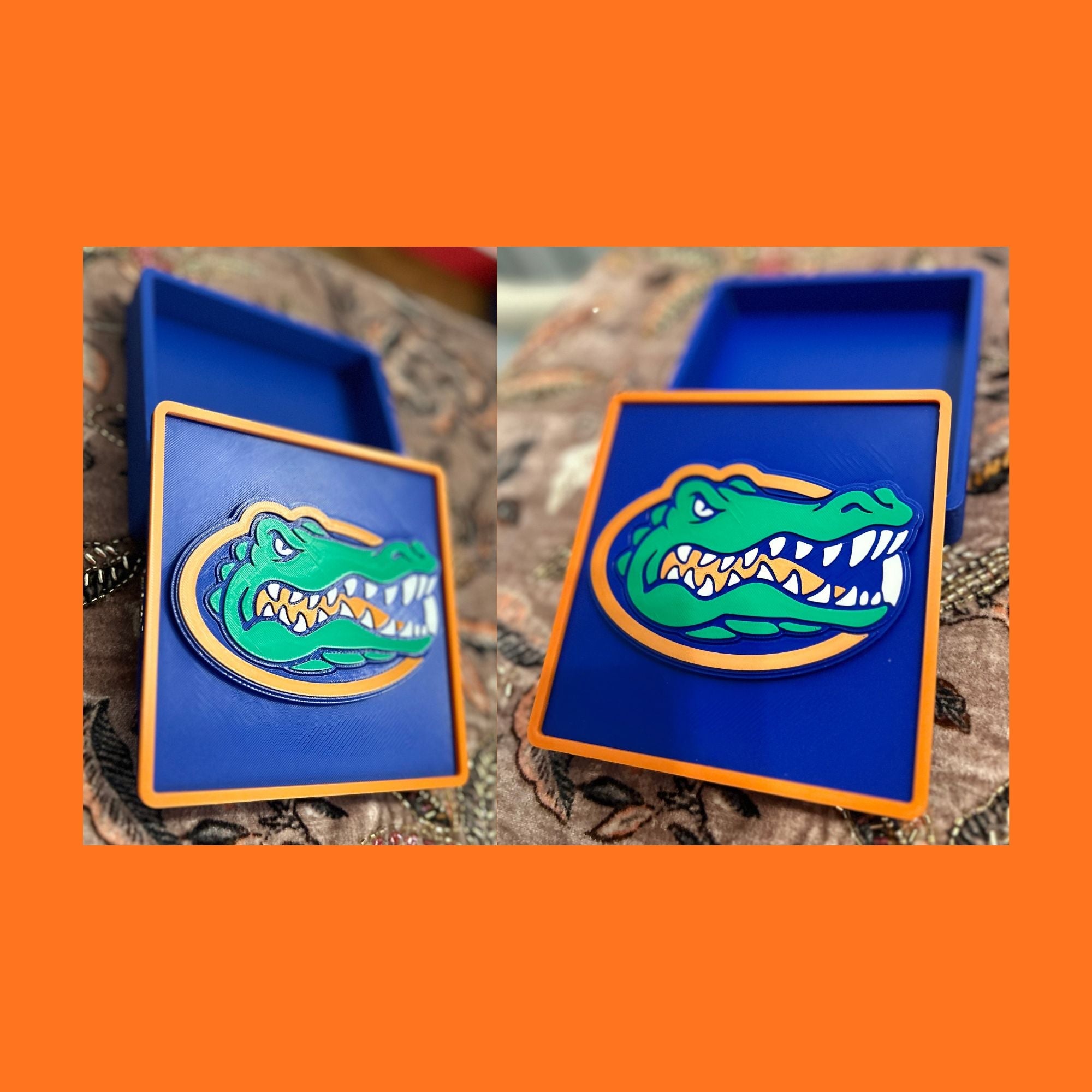 Florida Gators 3D Printed Storage Box | UF Gift | Graduation Gift | Desk Organizer | Go Gators College Gift Tiki-Taka3D