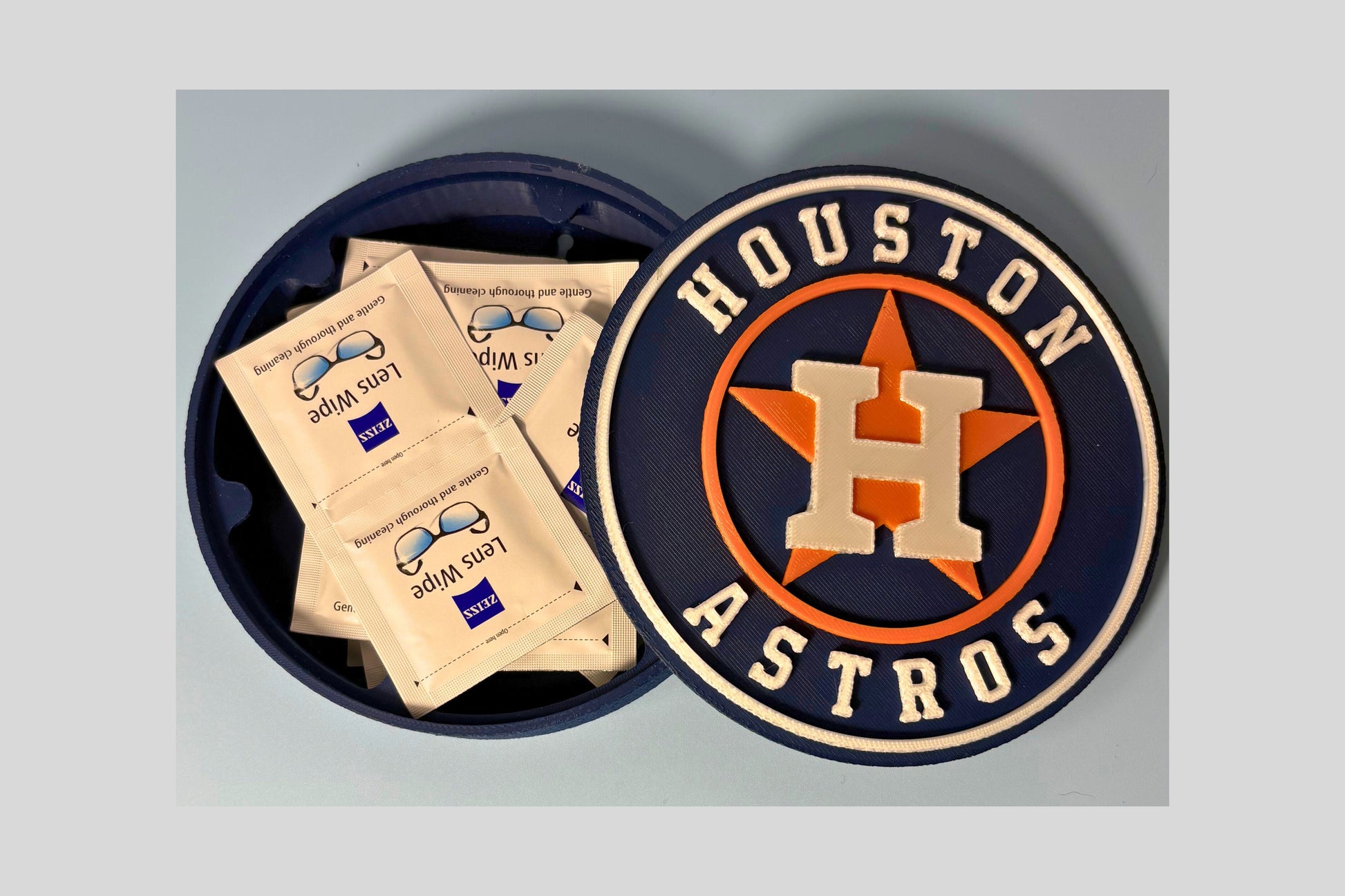 Houston Astros 3D logo stash box: Unique MLB Baseball Fan Gift Tiki-Taka3D