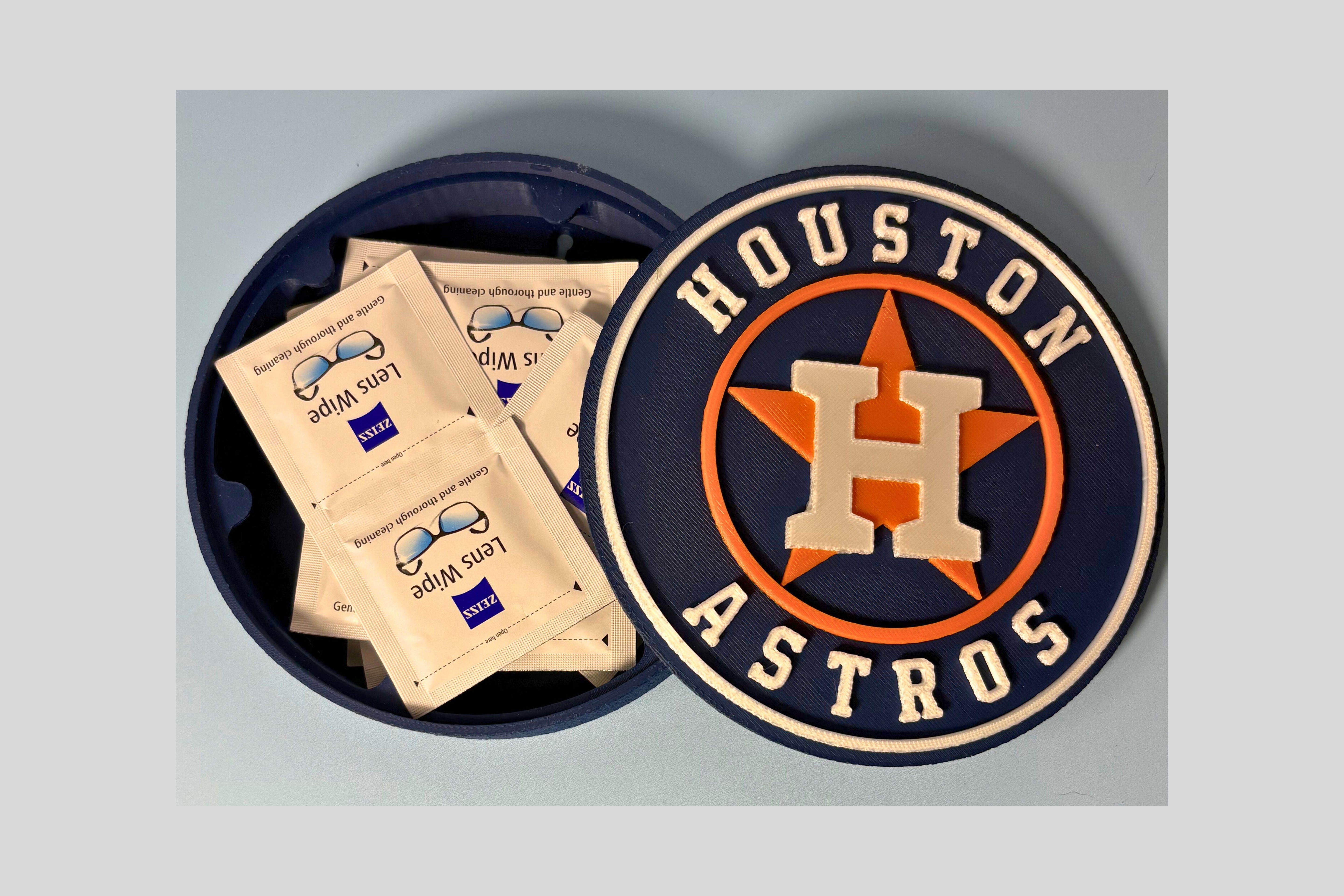 Houston Astros 3D logo stash box: Unique MLB Baseball Fan Gift Tiki-Taka3D
