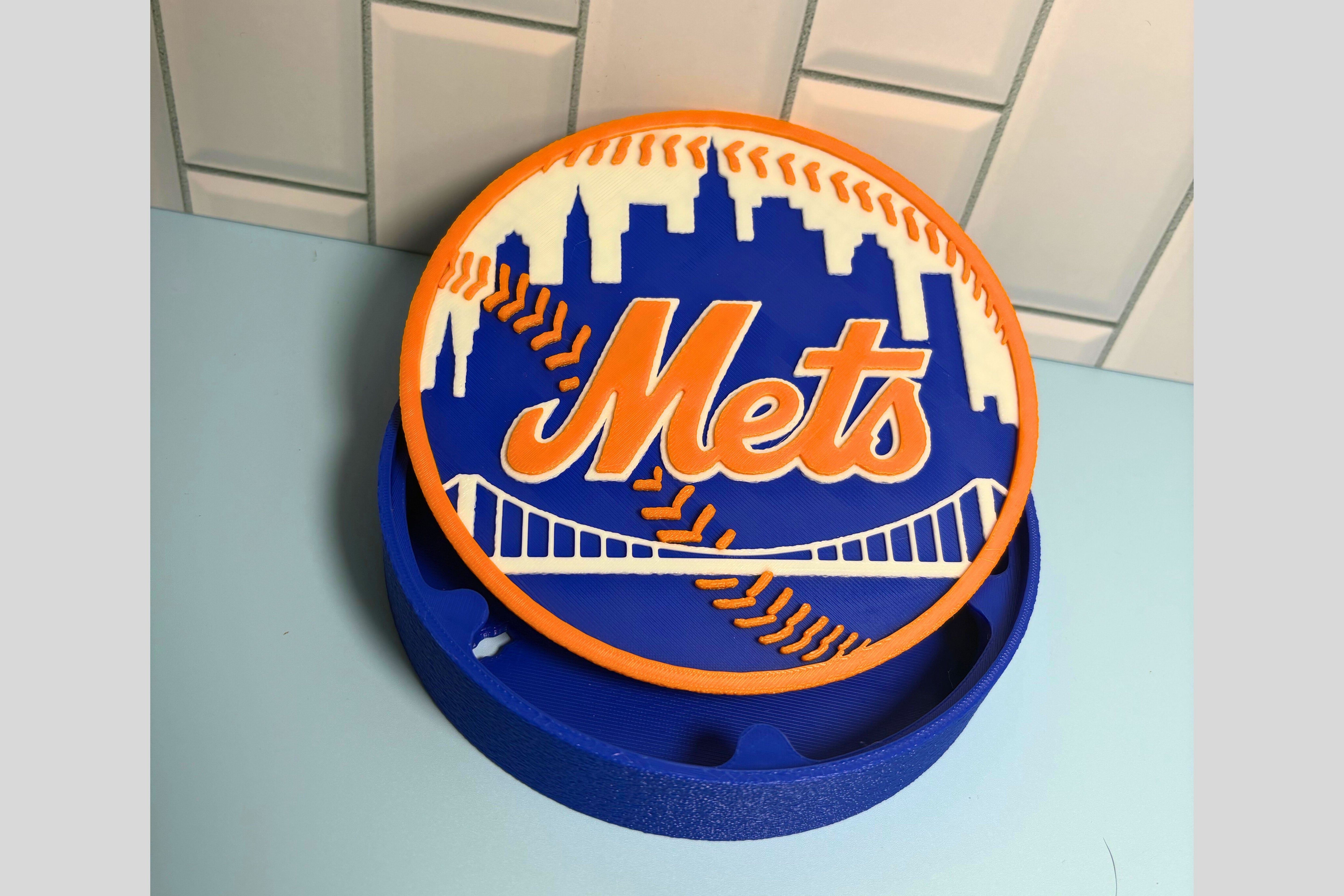 Man Cave Sign - Customized Mets 3D Logo Stash Box.